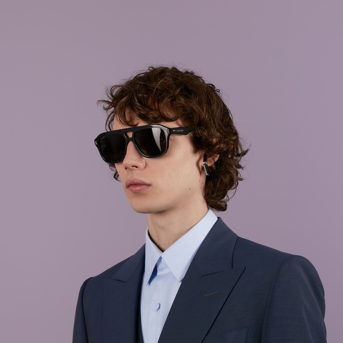 Aviator sunglasses in black acetate GUCCI MX