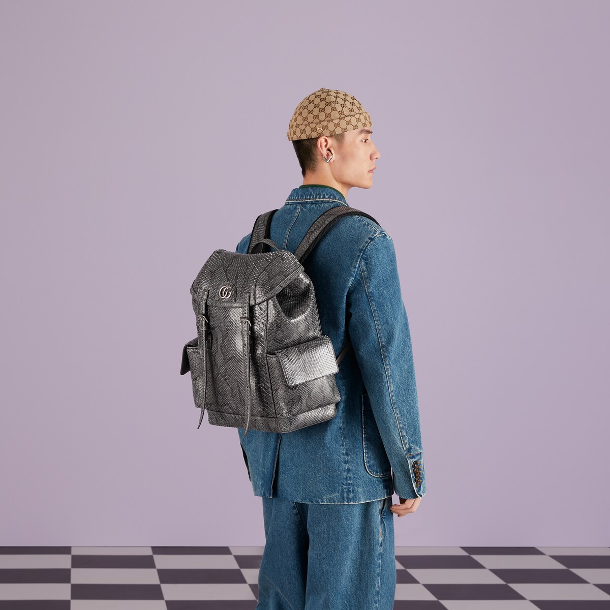 Gucci hot sale python backpack