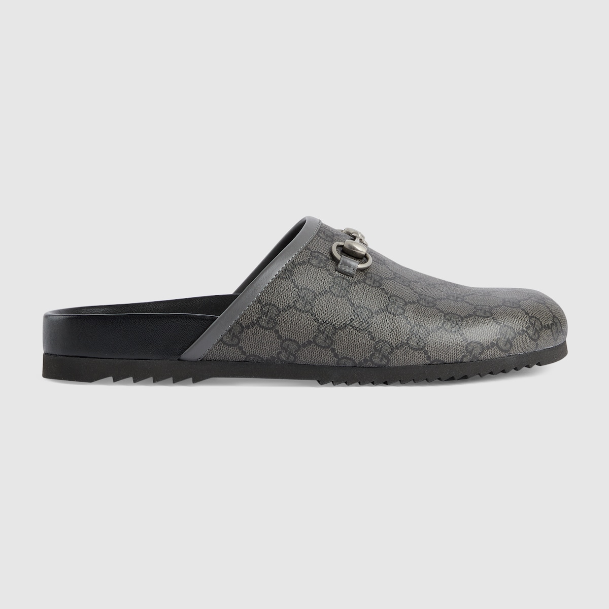 Men s GG mule with Horsebit in grey and black Supreme GUCCI ZA