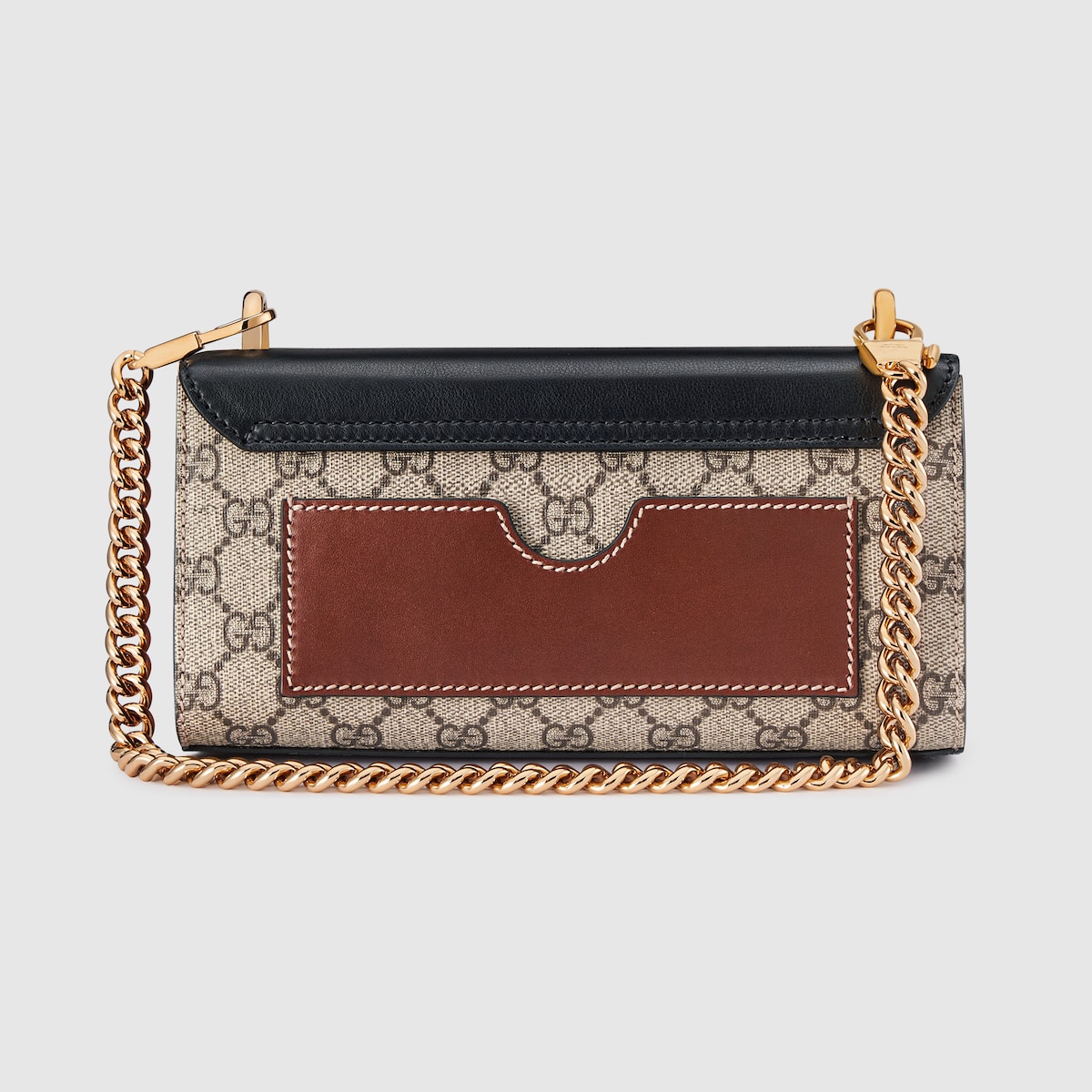 Padlock small shoulder bag in beige and ebony GG Supreme
