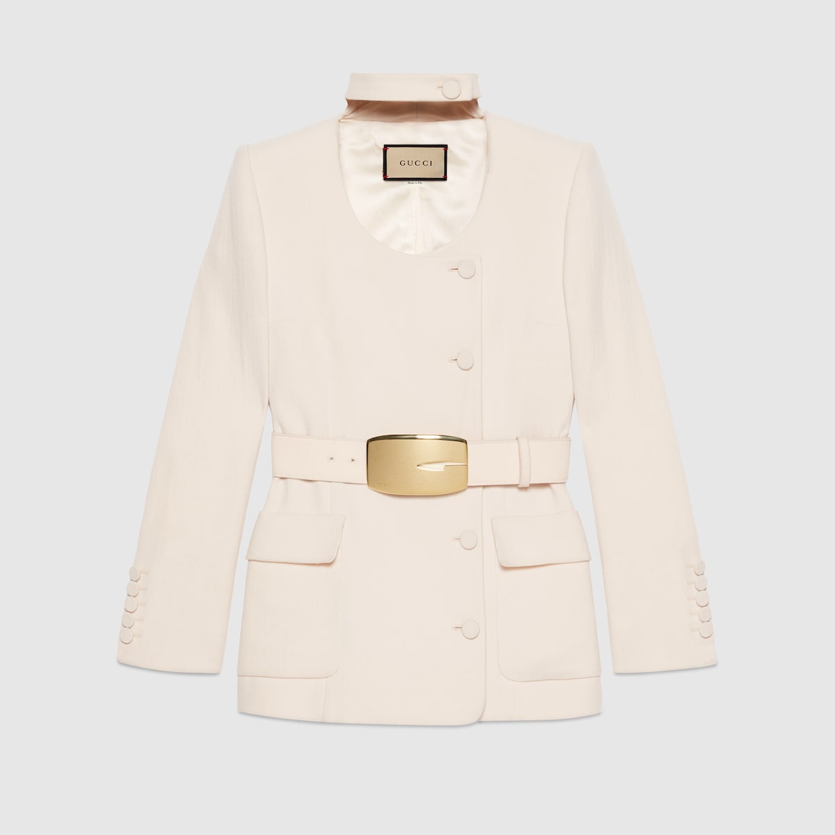 コート Gucci Ivoryy Wool Blend Coat Wool coat Gucci White size 42 IT in Wool - 37775196