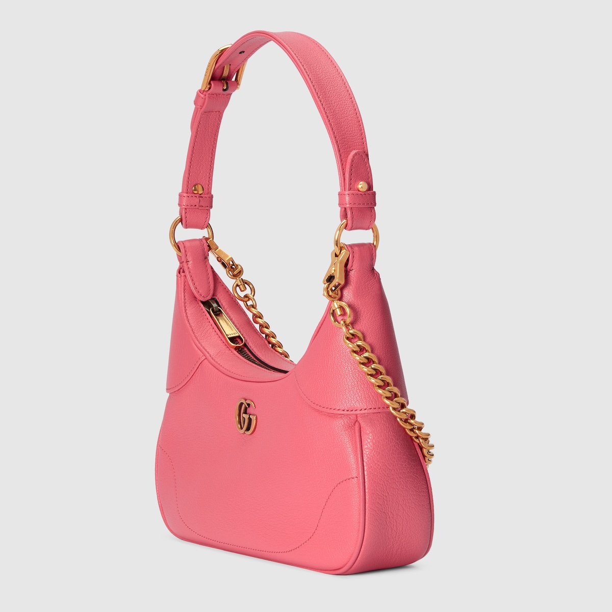 Aphrodite small shoulder bag in pink leather | GUCCI® SG