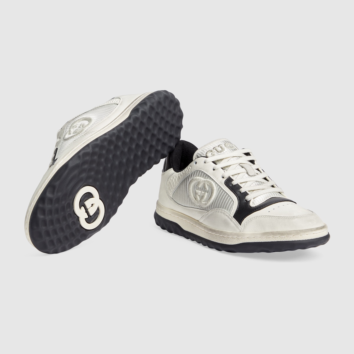 Women's MAC80 trainer in off white and black leather GUCCI® UK