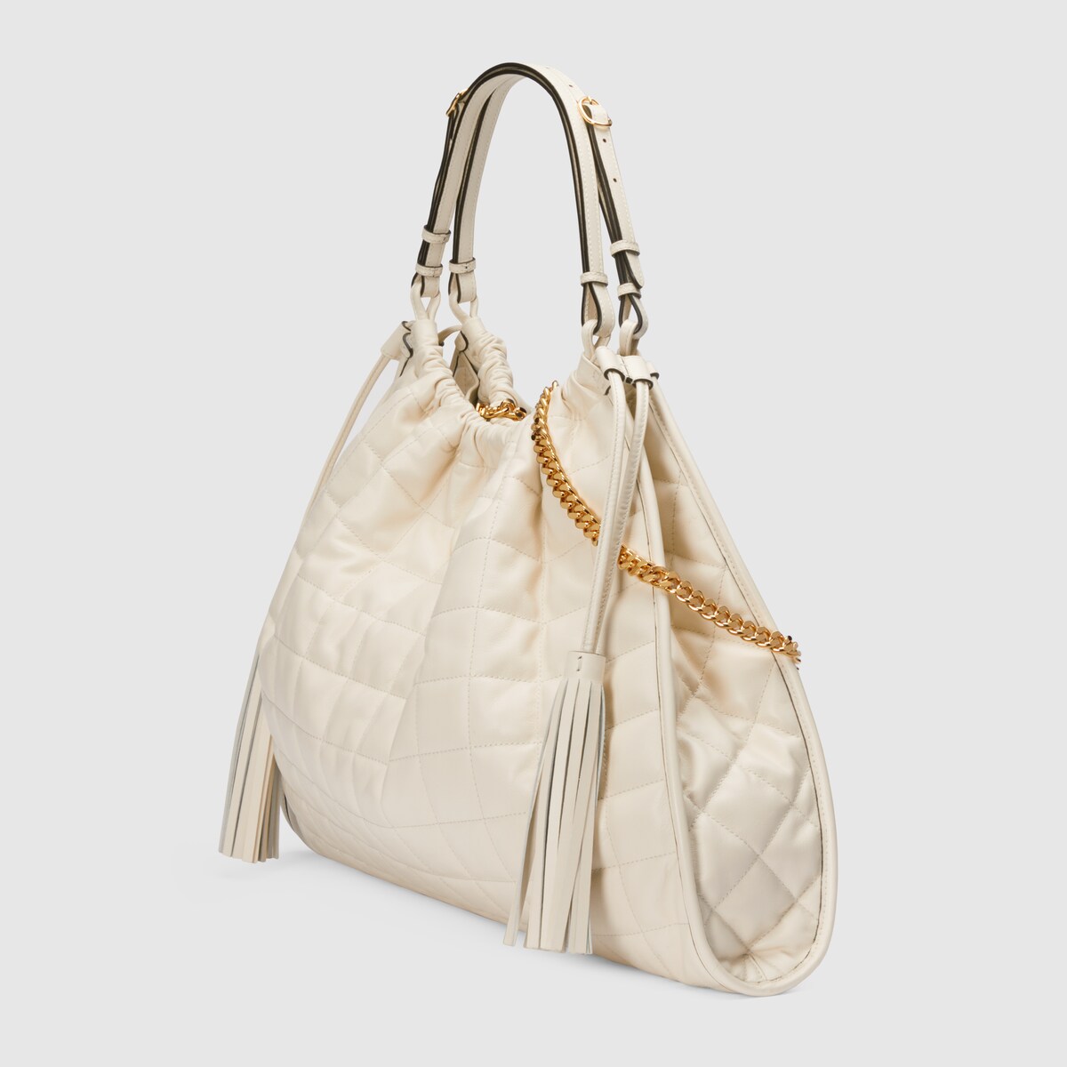 Gucci Deco large tote bag in white leather GUCCI AE