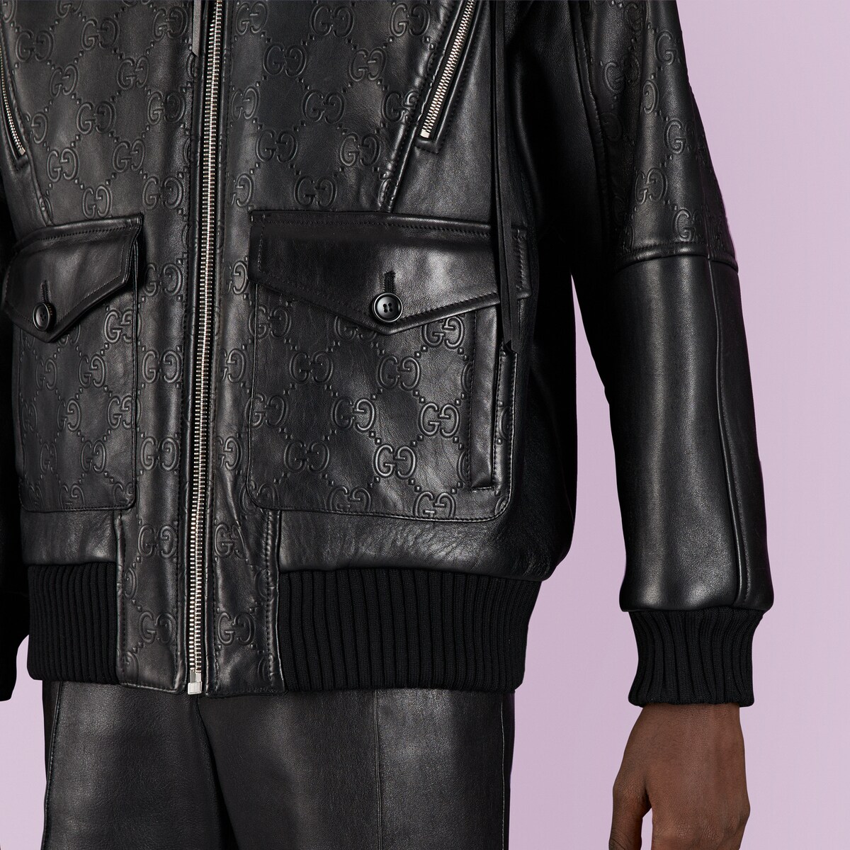 gucci leather jacket