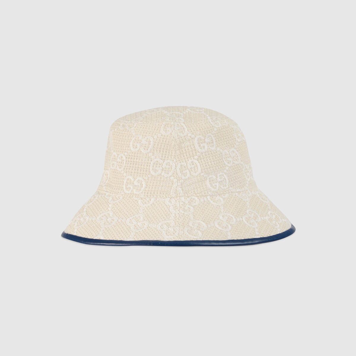 GG embroidered cotton bucket hat in beige GUCCI® Australia