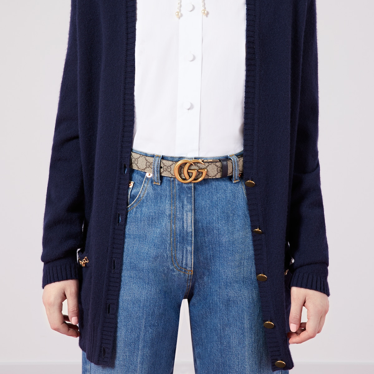 GGマーモント〕リバーシブル ベルト ・ブラック レザー | GUCCI公式