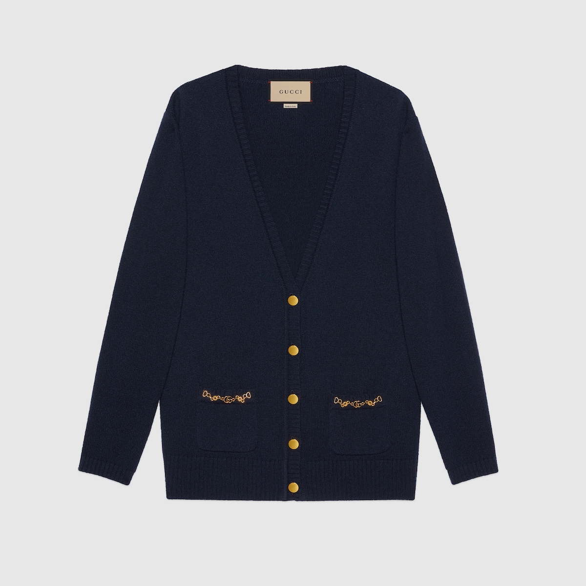 Gucci NYロゴ カーディガン ネイビー 770507_XKDSJ_4735_001_100_0000