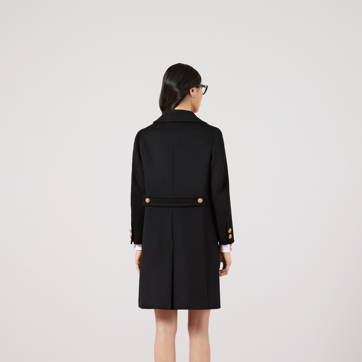レザージャケット・コート GUCCI DOUBLE-BREASTED COAT IN GLOSSY LEATHER Shiny leather double-breasted coat in Rosso Ancora red