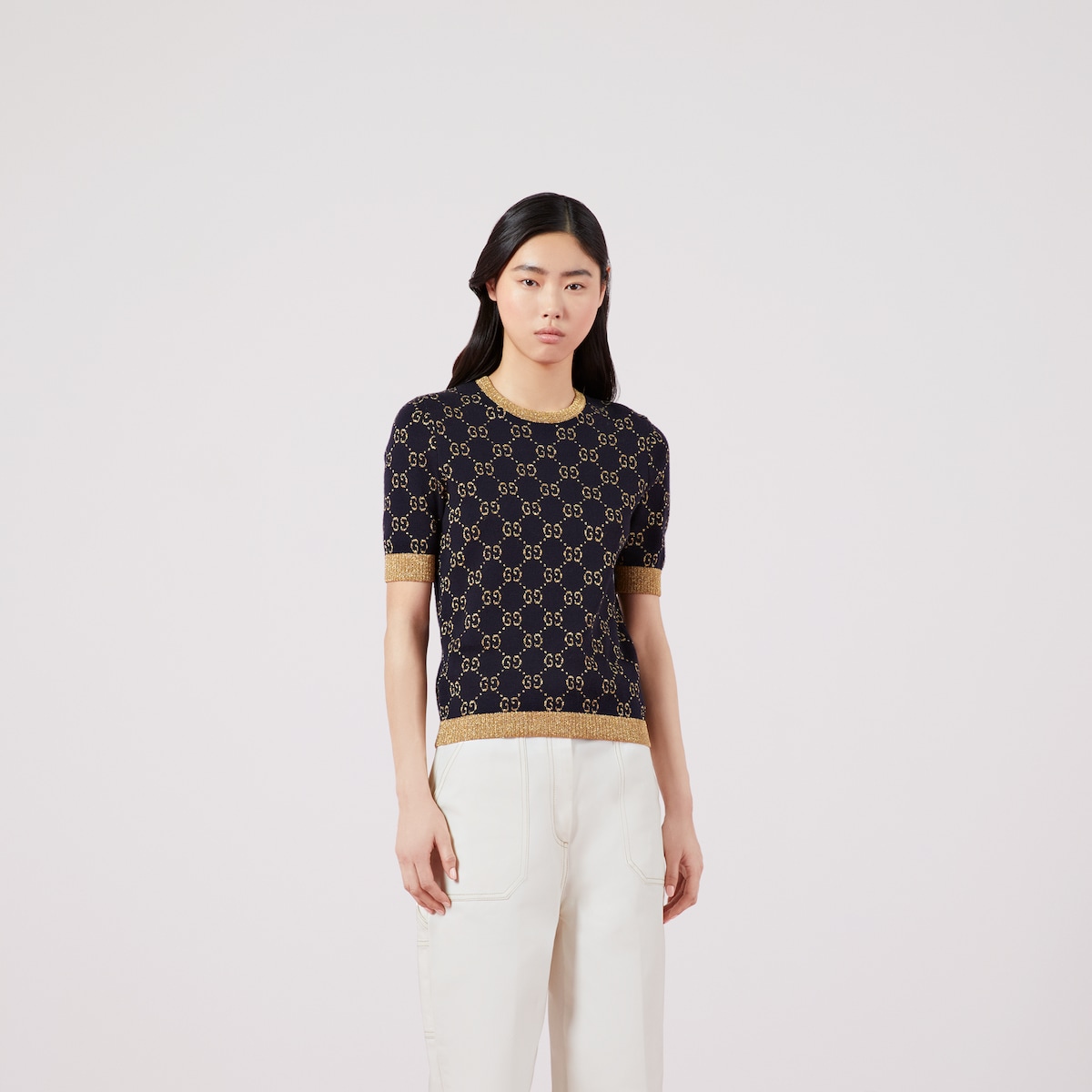 GUCCI GG ラメ ジャカードトップ　新品 グッチ レディース ウェアGGラメ ジャカード トップ | GUCCI公式
