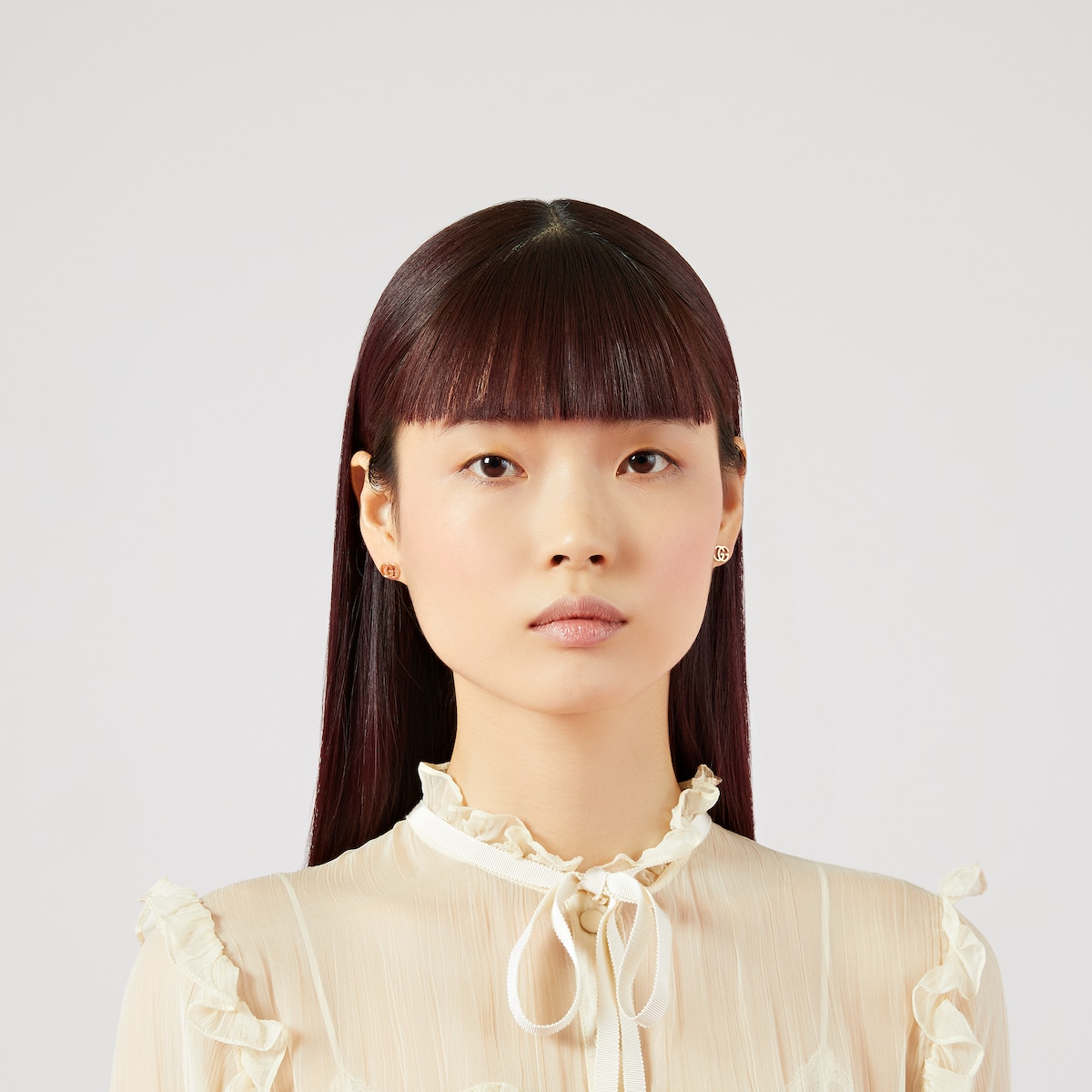 ピアス GUCCI Running GG Diagonal Motif Earrings, 18K Yellow Gold ピアス GUCCI Running GG Diagonal Motif Earrings, 18K Yellow