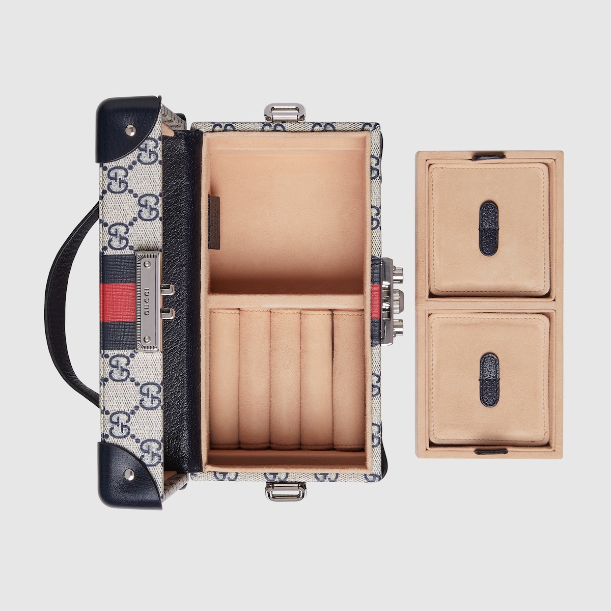 Gucci Savoy〕スモール リジッド ジュエリーボックス ・ベージュ