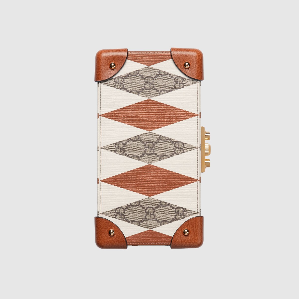 GG菱形印花腕表盒in多色帆布配皮革| GUCCI® UK