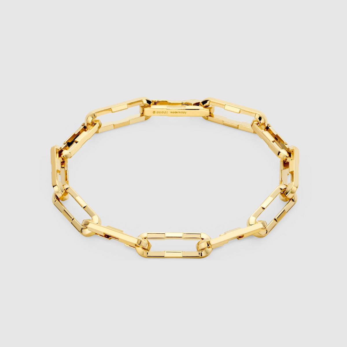 Gucci Link to Love wide chain bracelet in 18k yellow gold