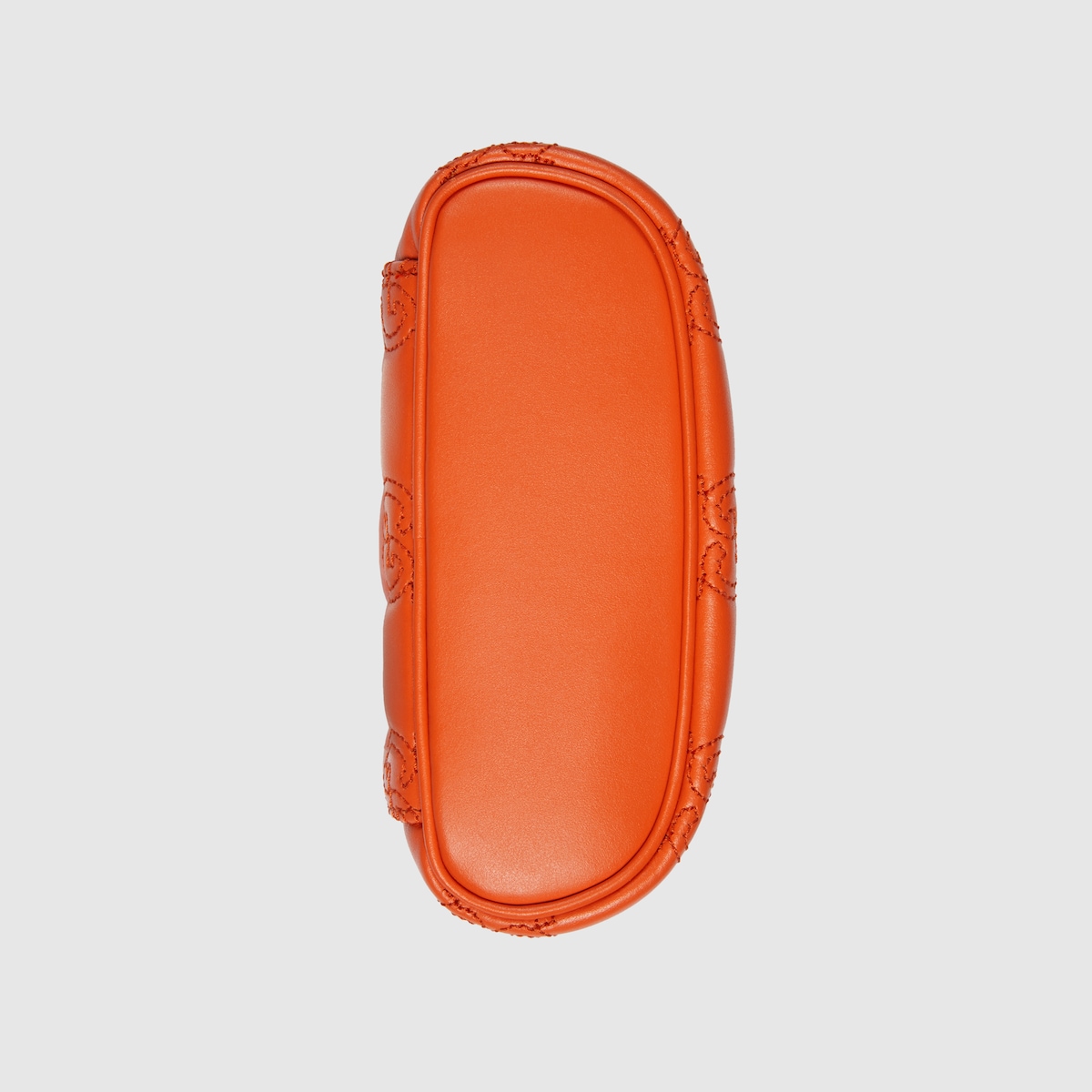 GG Matelassé top handle mini bag in orange leather | GUCCI® SG