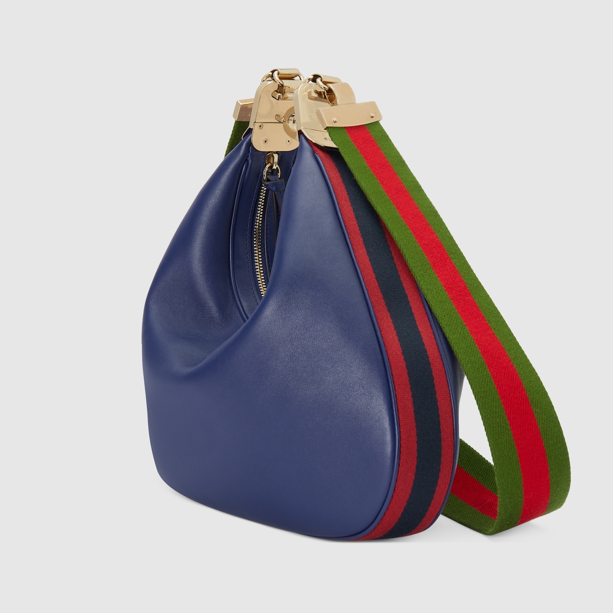 Gucci Attache medium shoulder bag in blue leather | GUCCI® SG