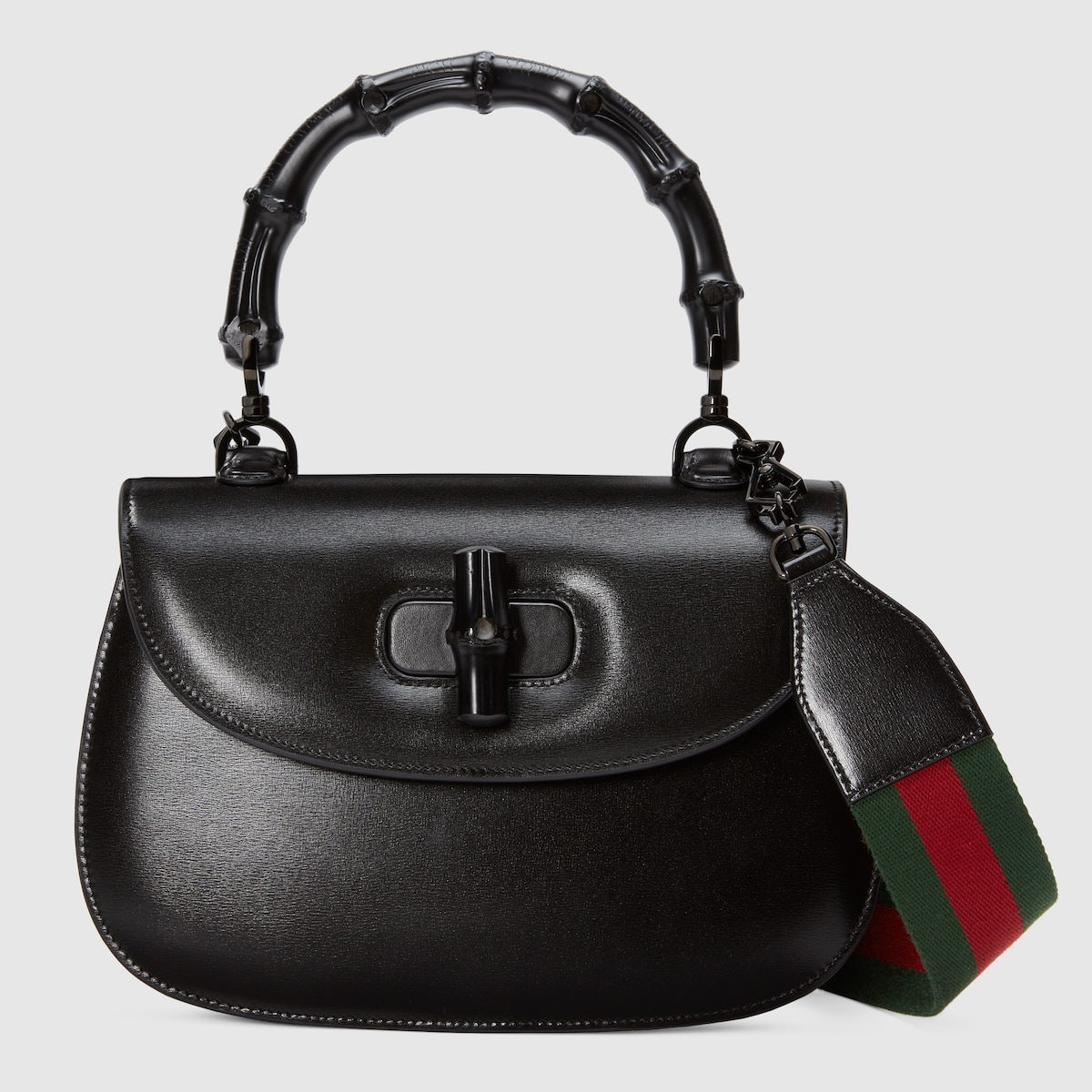 Gucci Bamboo 1947 medium bag in black leather | GUCCI® US