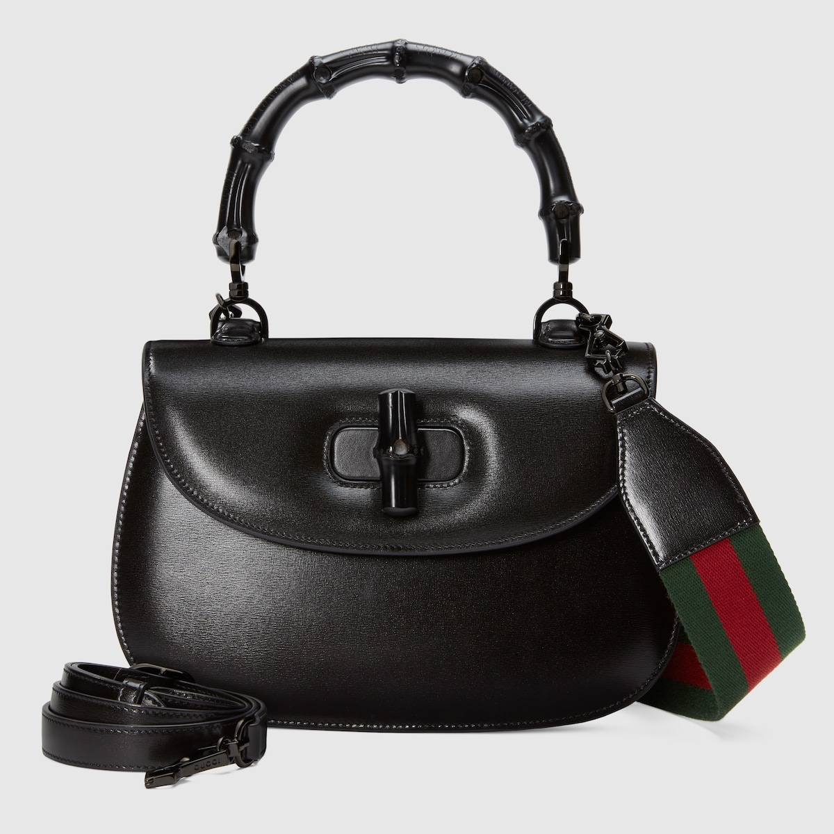 GUCCIバック　バンブー　ブラック Gucci Bamboo 1947 medium bag in black leather | GUCCI® US