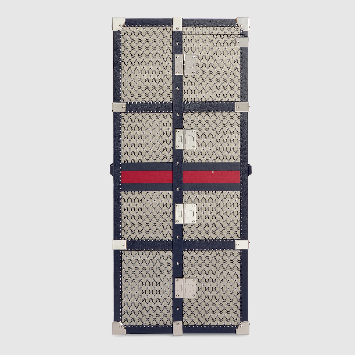 GUCCI 〔Gucci Savoy〕トランク, ブルー, GGキャンバス