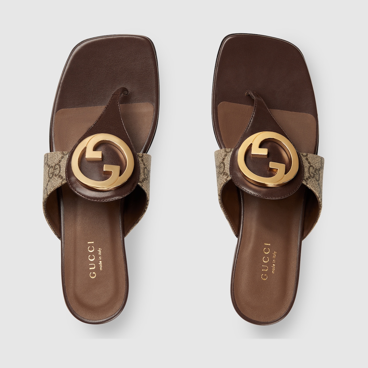 BLONDIE THONG SANDAL IN BRONZE BROWN LAMBSKIN main image 1