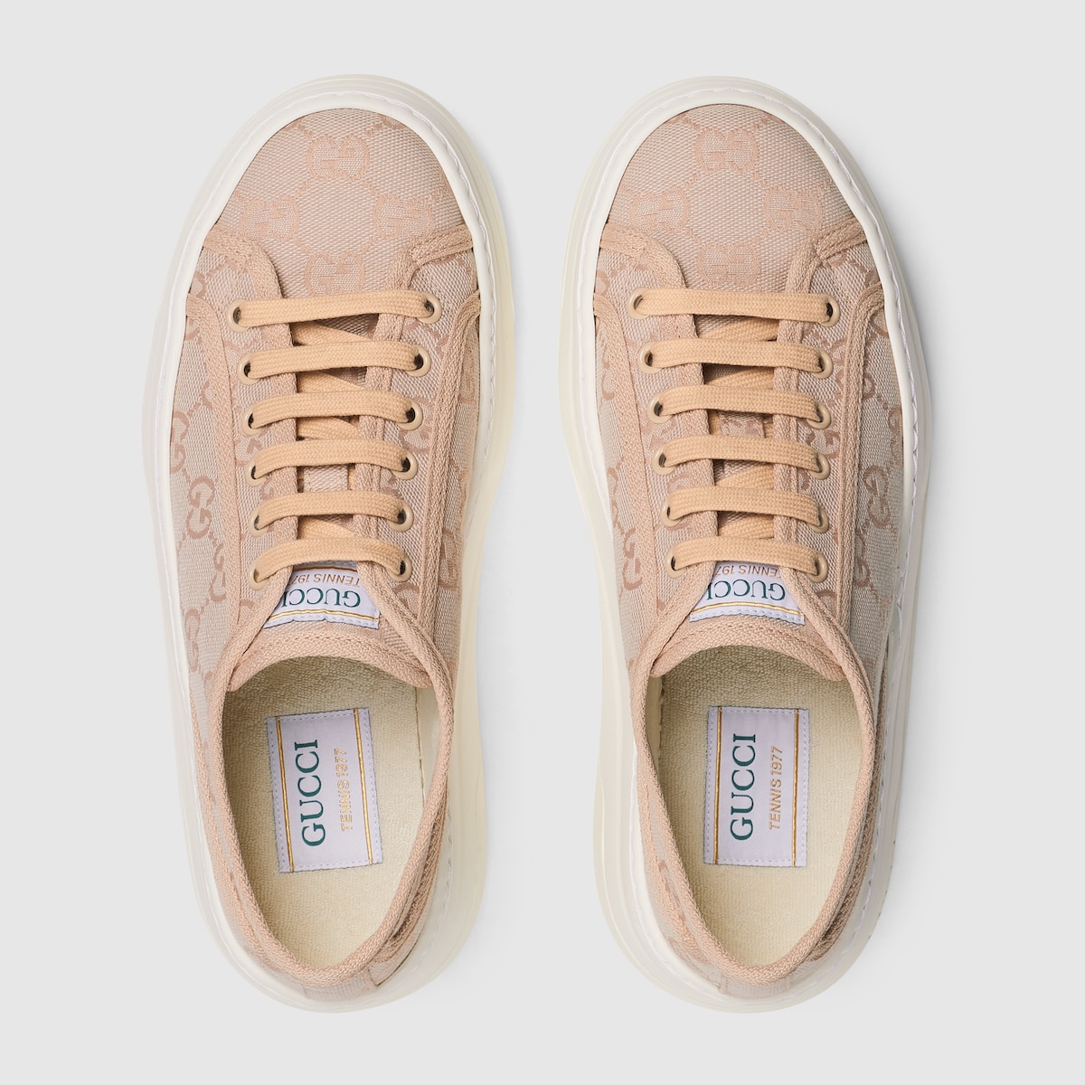 Womens pink best sale gucci trainers