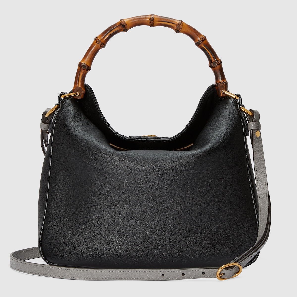 Gucci black leather shoulder bag on sale