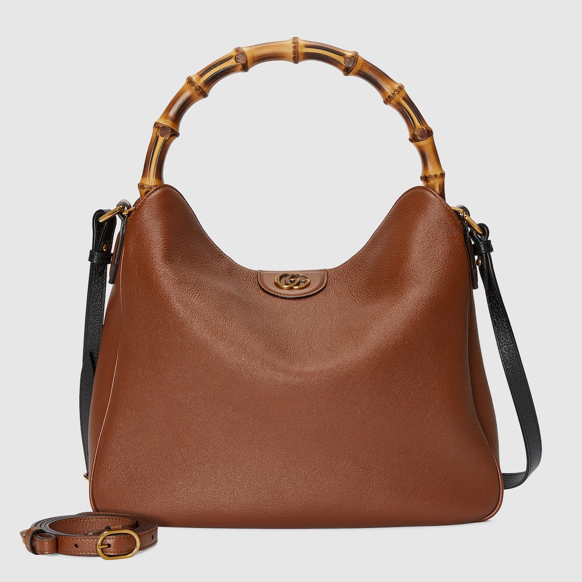 グッチ ダイアナ〕ラージ ショルダーバッグ ・ブラウン レザー