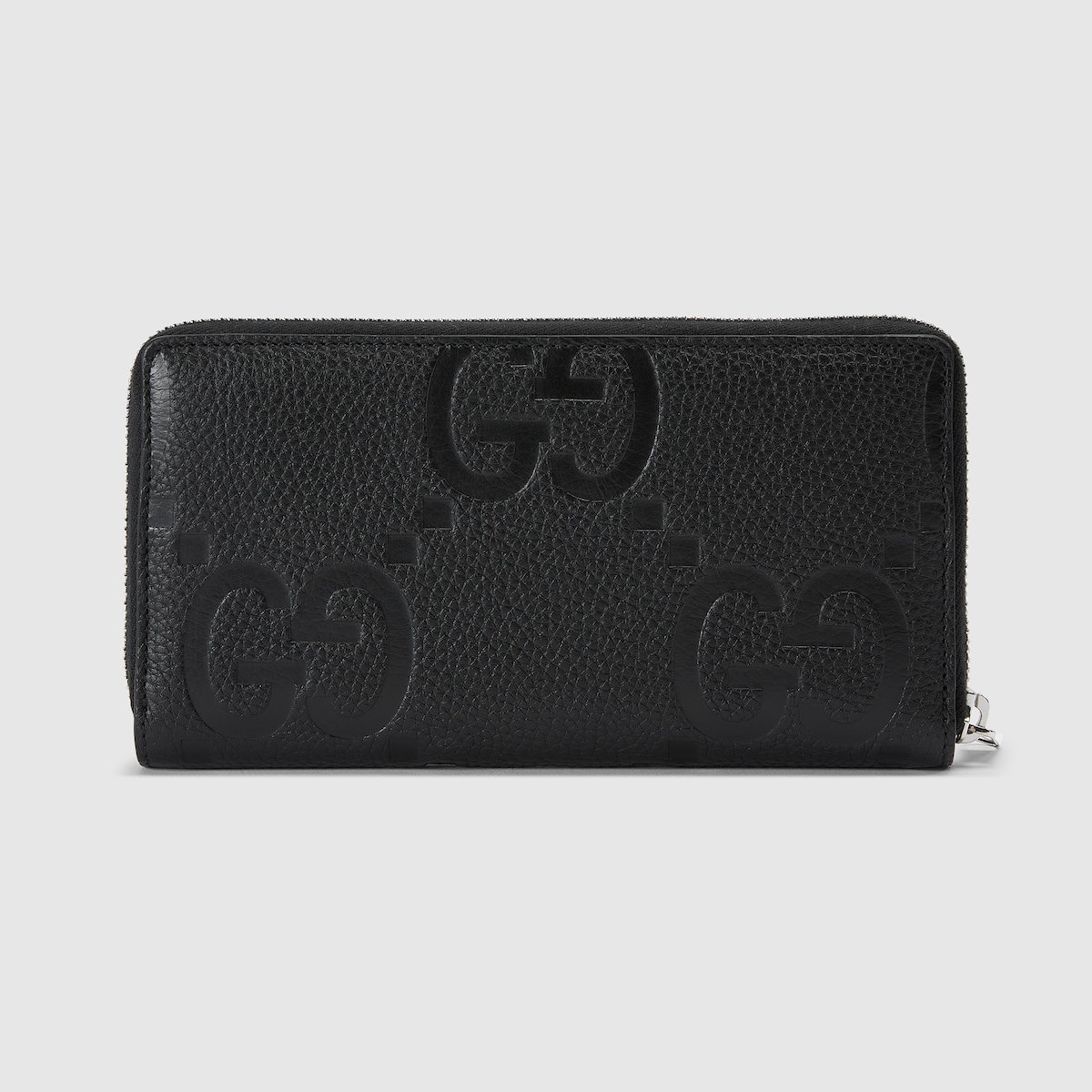 GG Jumbo zip around wallet in black leather | GUCCI® US
