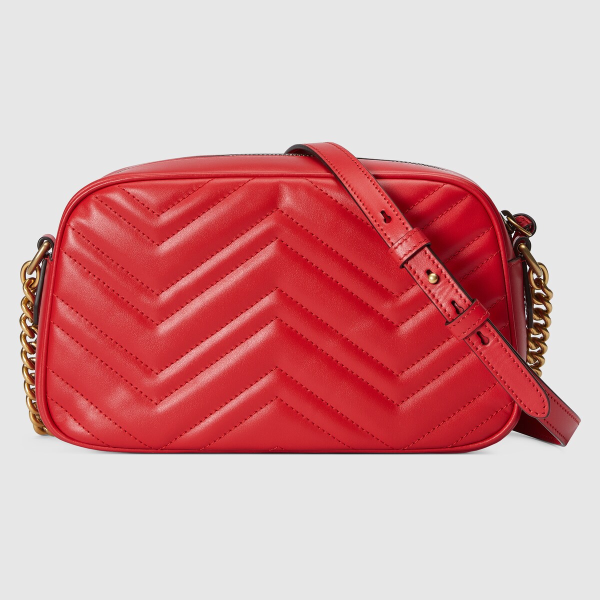 GG Marmont matelassé small shoulder bag in red leather GUCCI® NZ