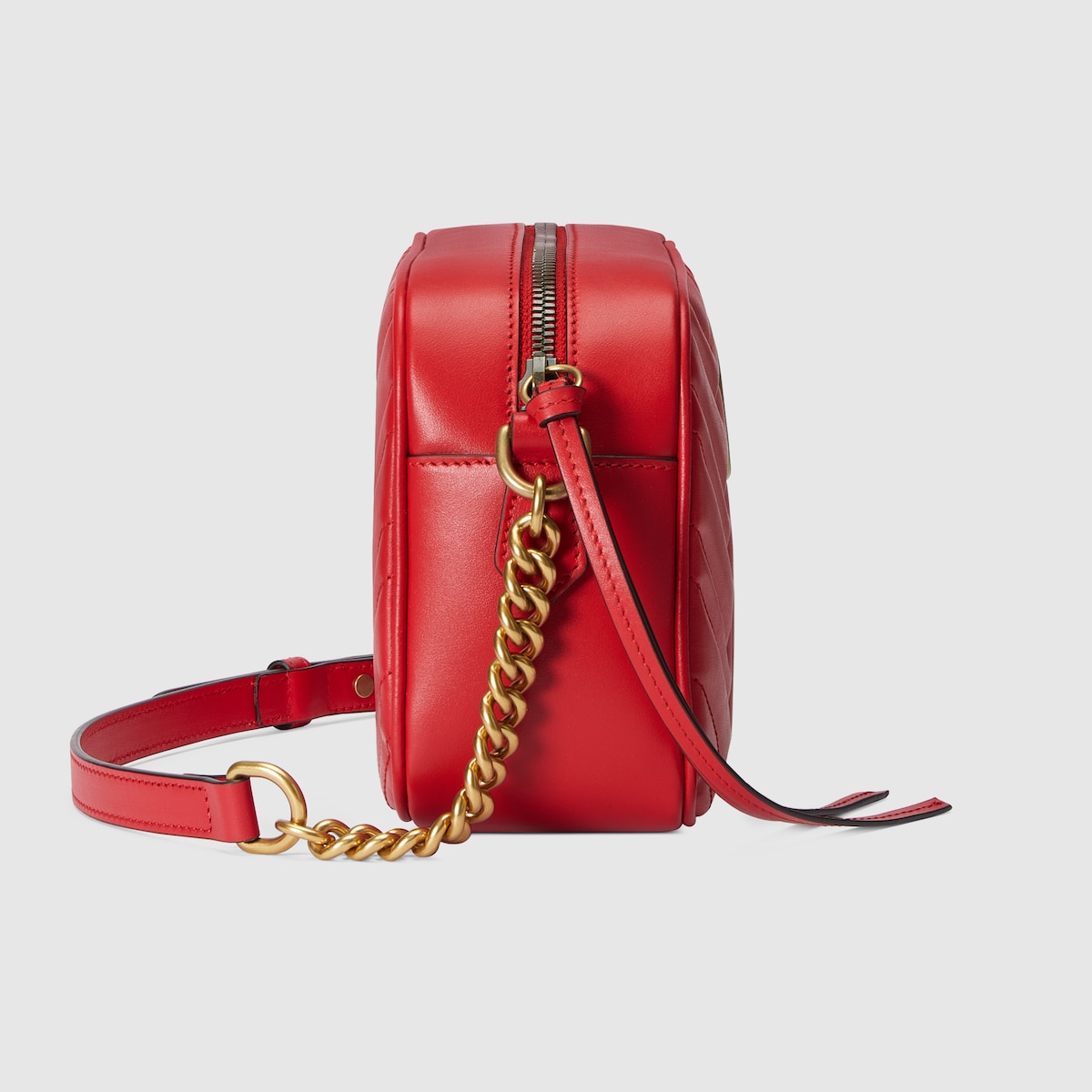 GG Marmont matelassé small shoulder bag in red leather GUCCI® NZ