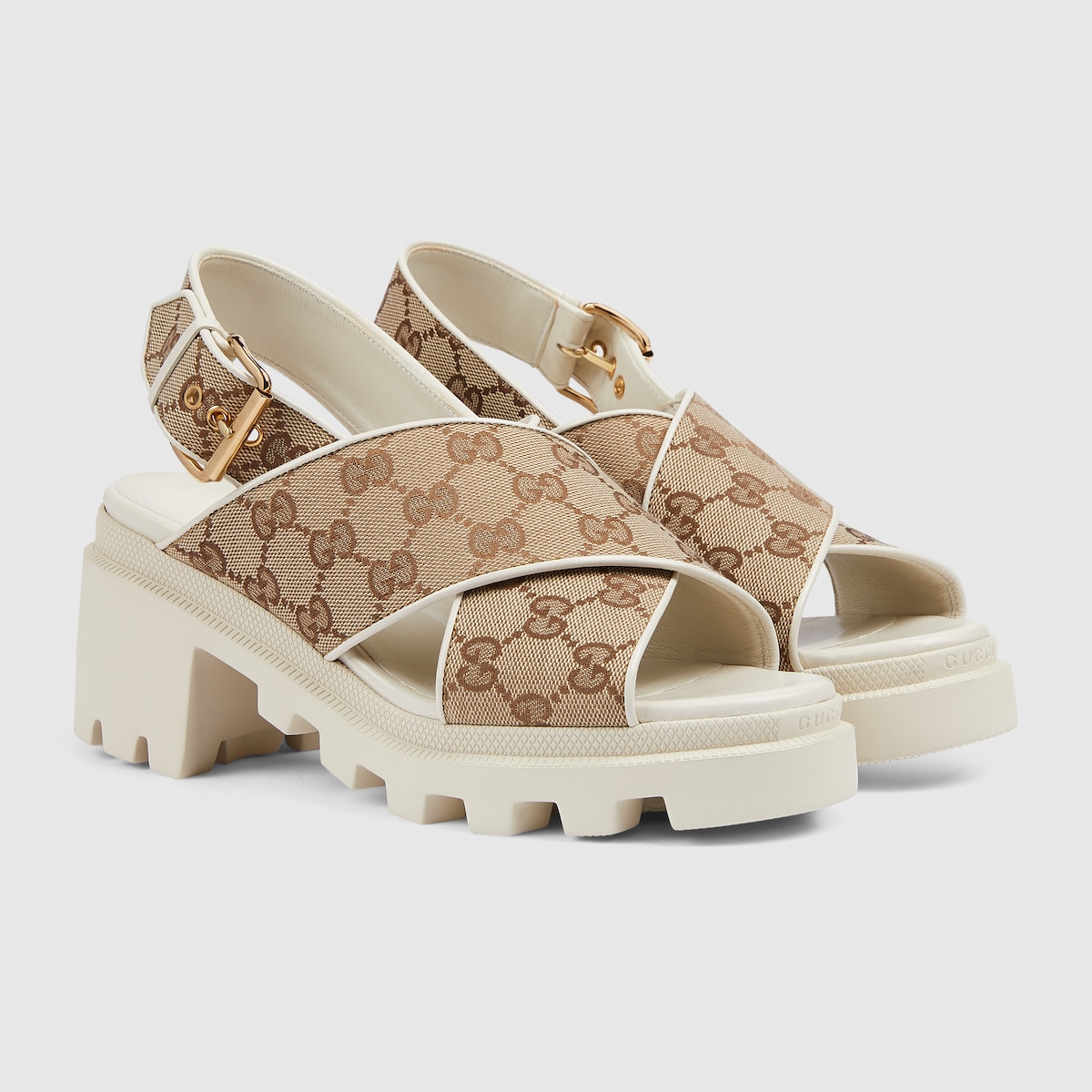 Women's GG lug sole sandal in GG Supreme GUCCI® UK