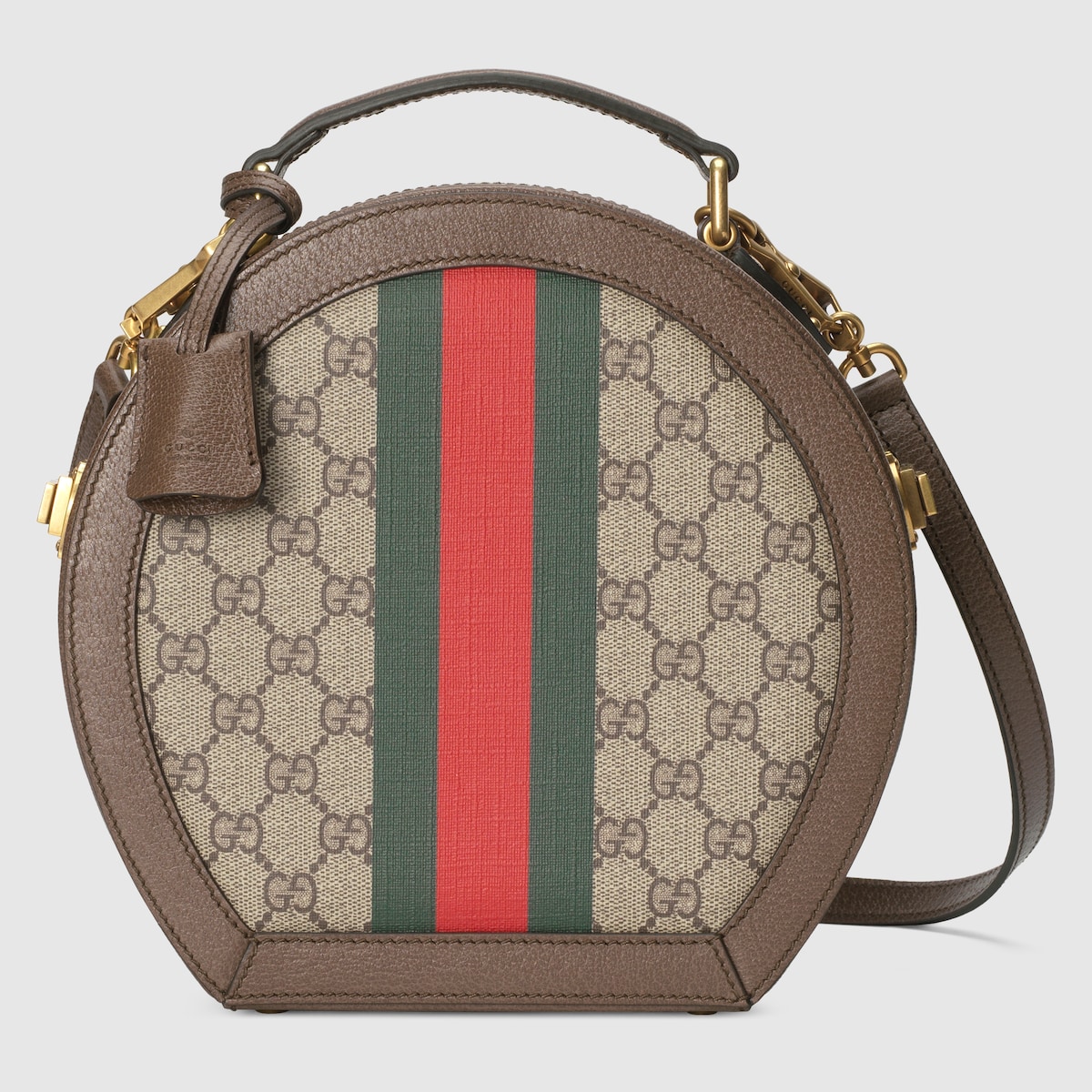 Gucci Savoy mini rigid hat box in beige and ebony Supreme - thumbnail 8
