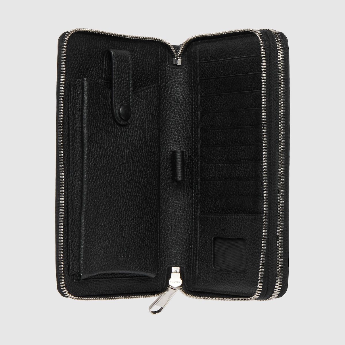 Jumbo GG travel document case in black leather | GUCCI® ZA