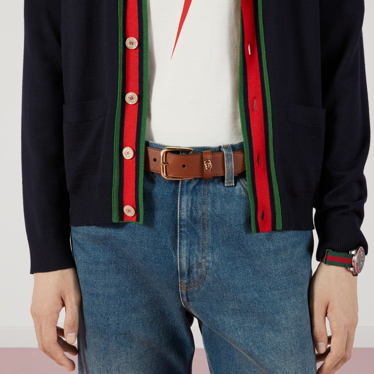 Red gucci belt mens hot sale