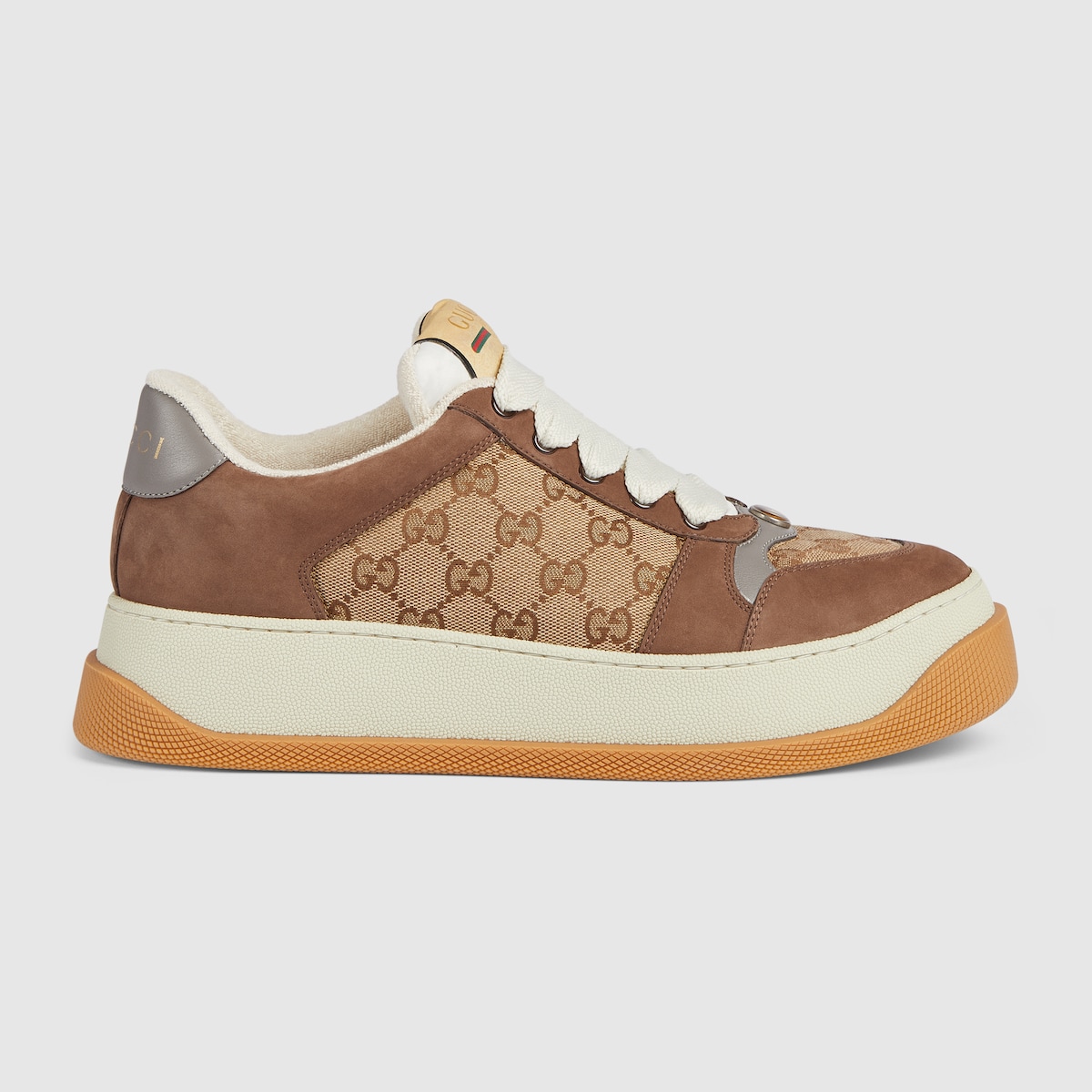 Sneaker Screener GG para hombre inlona GG beige y ebano GUCCI MX