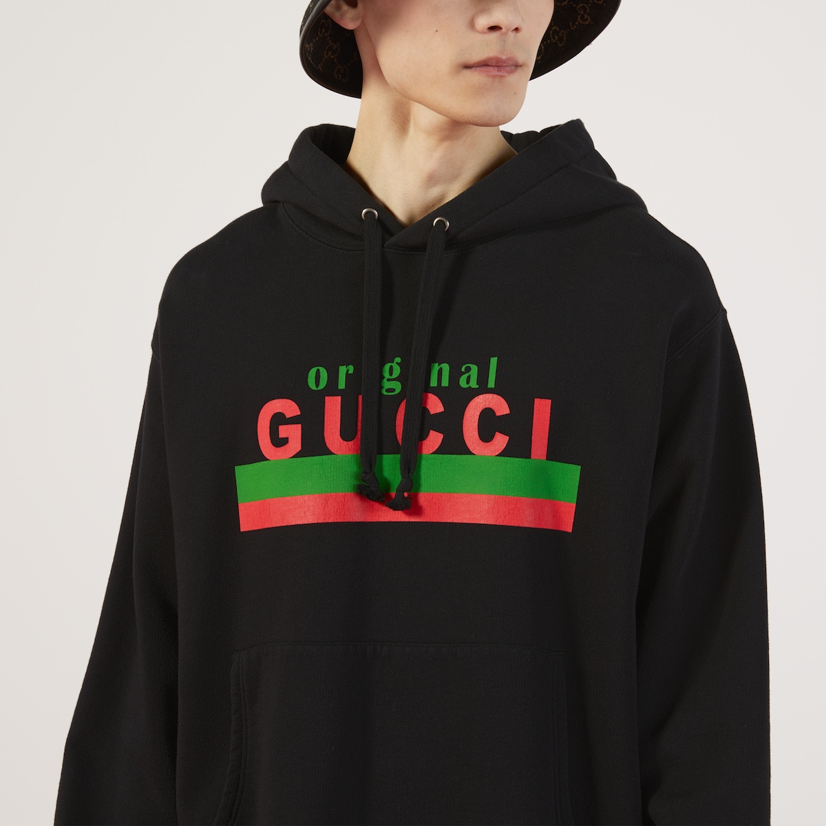 Sudadera con estampado original Gucci injersey de algod n negro