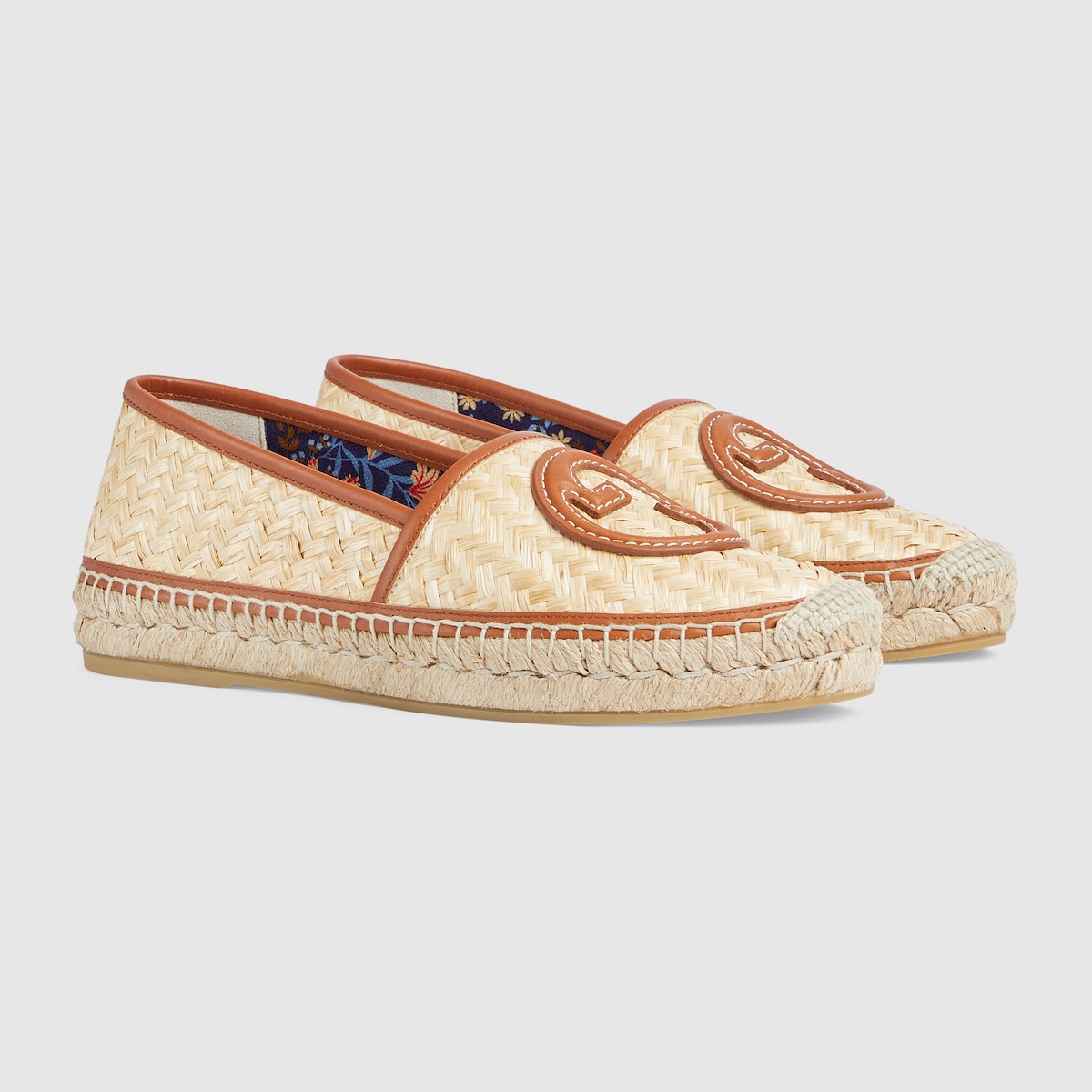 Women's Interlocking G espadrille in natural raffia GUCCI® Canada