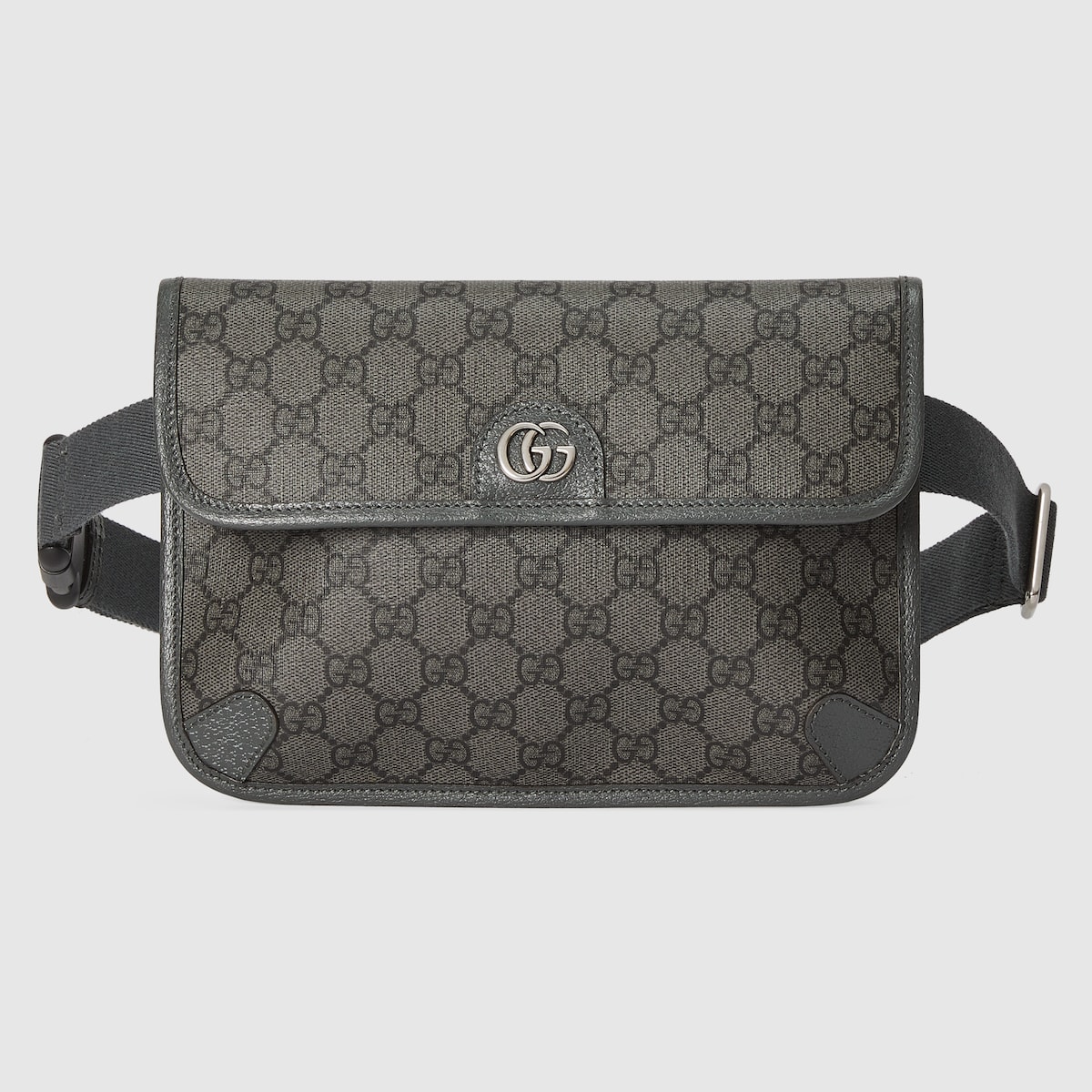 Sac ceinture Ophidia petite taille en toile Supreme gris et noir GUCCI BE