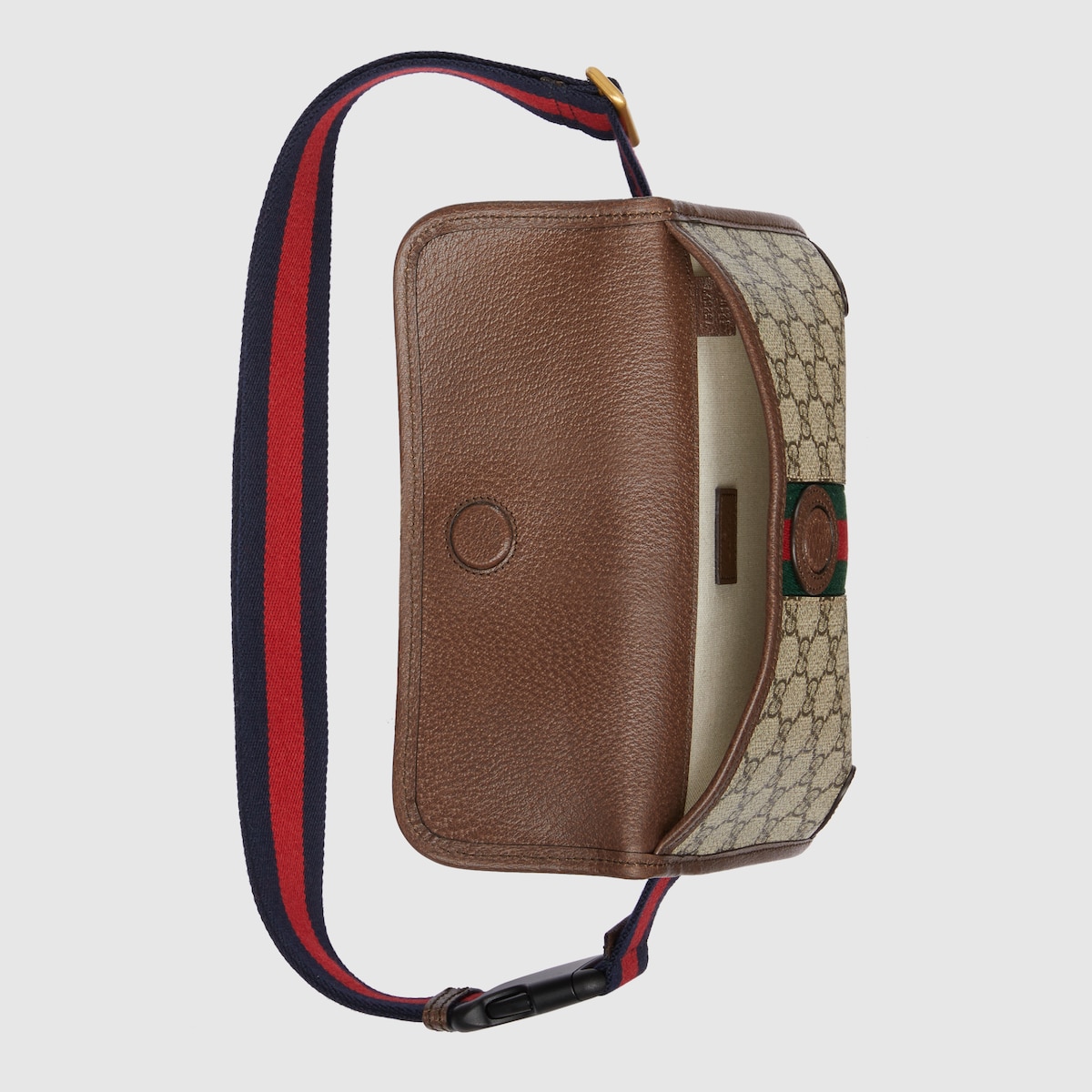Sac ceinture Ophidia GG petite taille en toile Supreme beige et