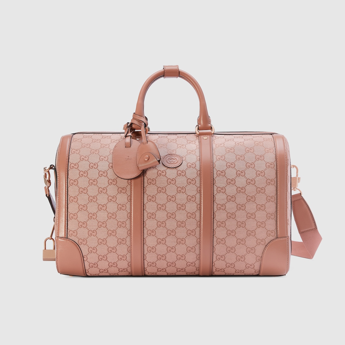 GG small duffle bag in pink canvas | GUCCI® SG