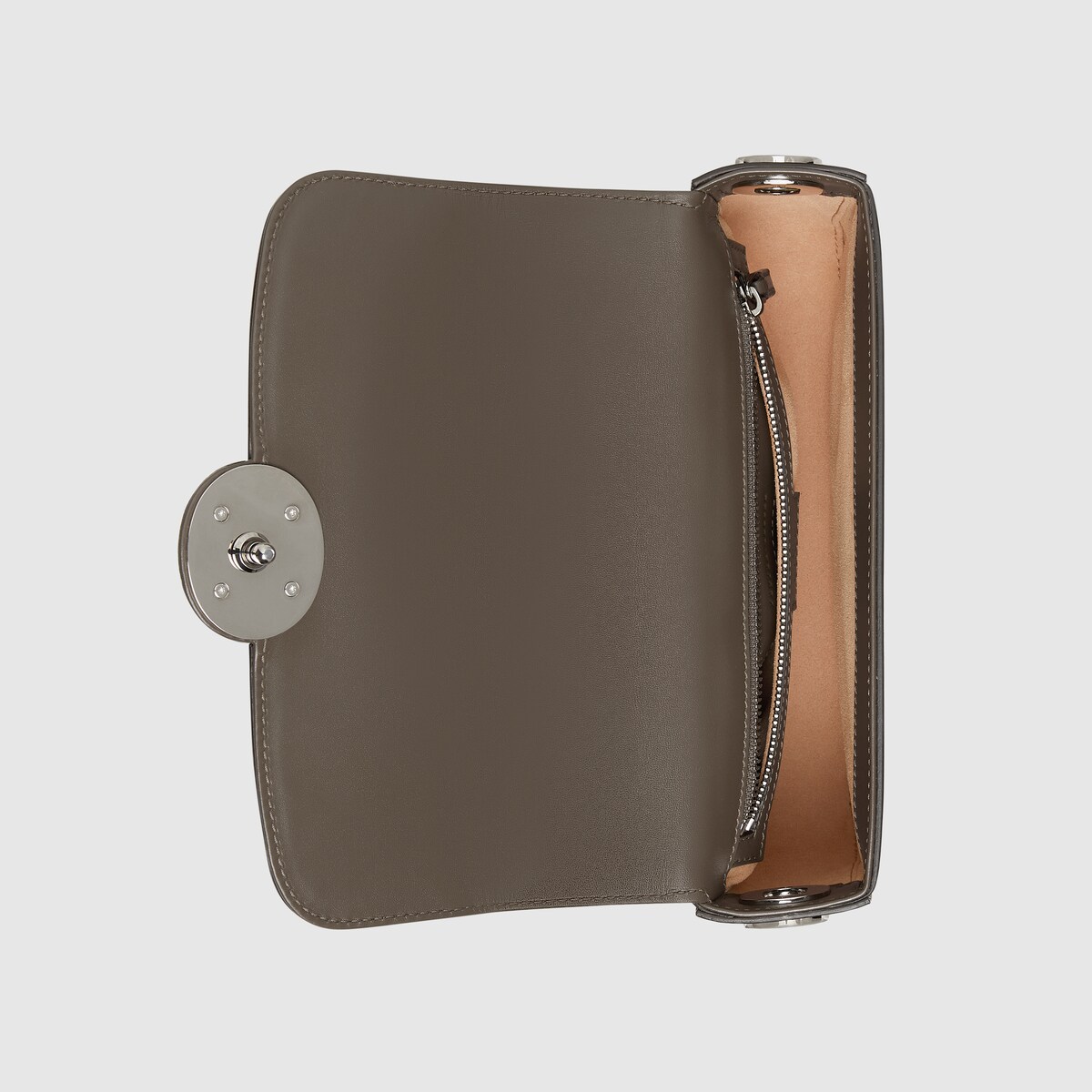 Petite GG mini shoulder bag in brown leather | GUCCI® SG