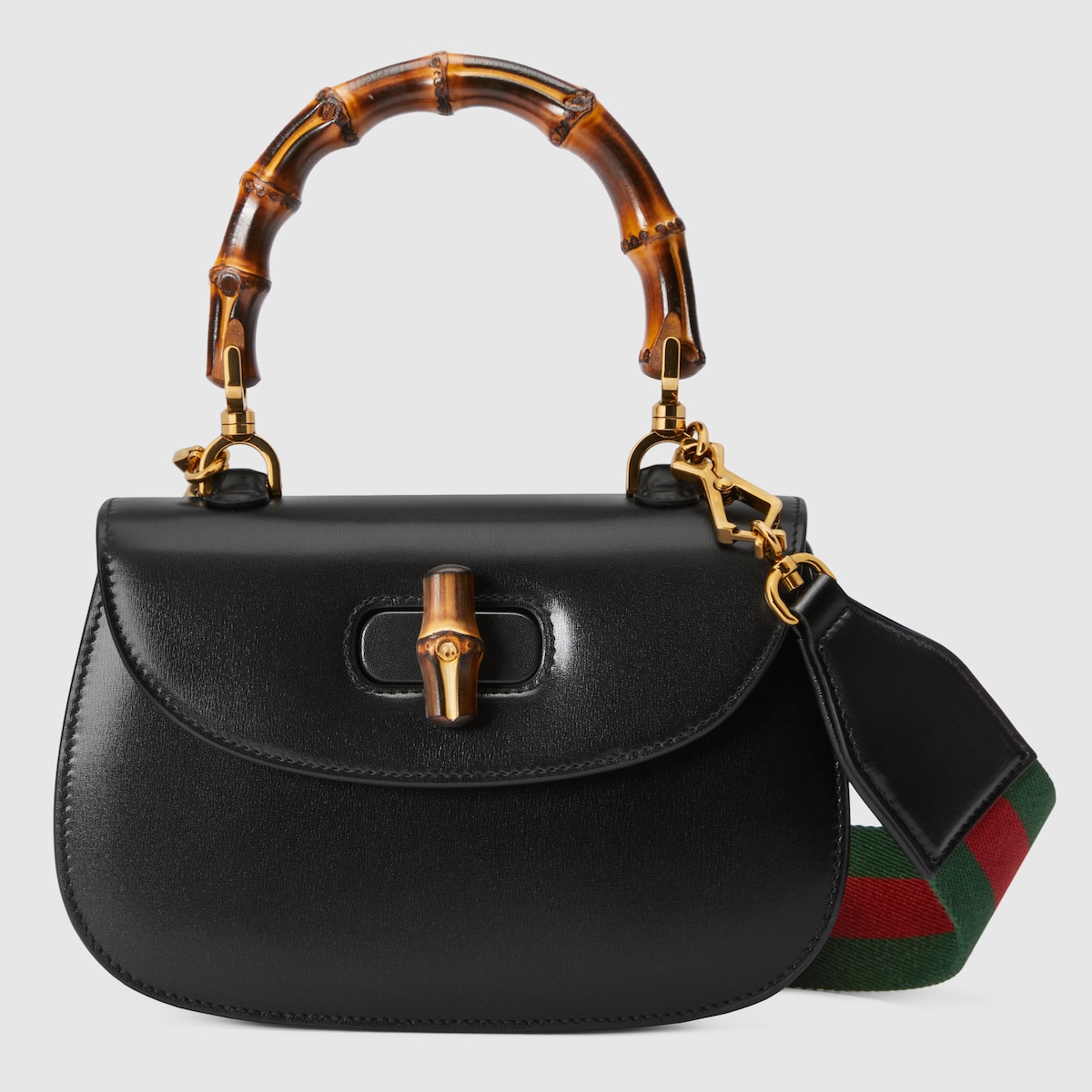 Gucci Bamboo 1947 small bag in black leather | GUCCI® US