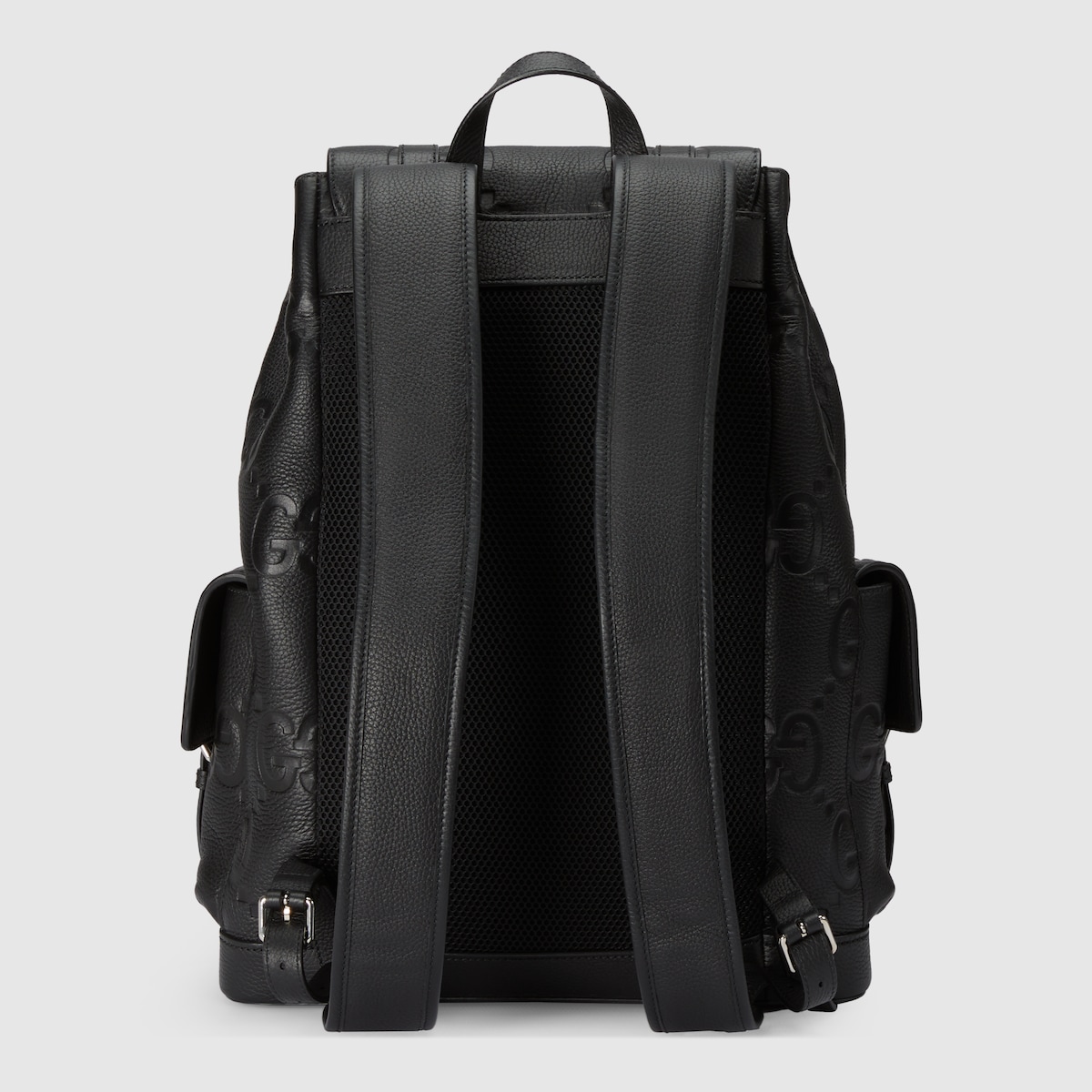 Jumbo GG backpack in black leather | GUCCI® US