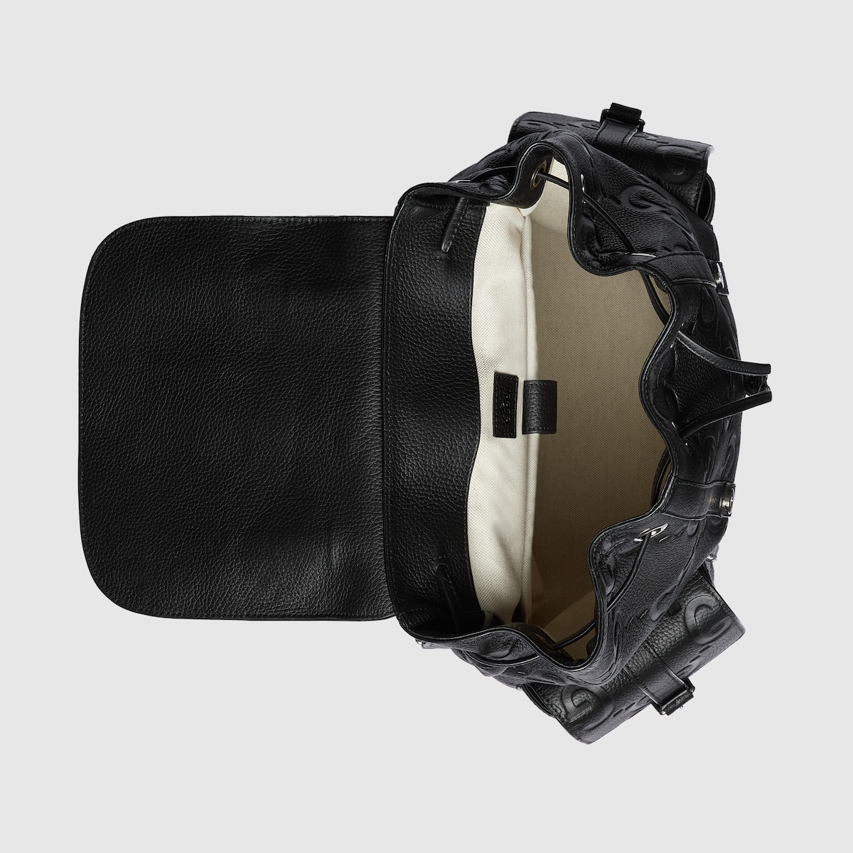 GG jumbo large backpack in black leather | GUCCI® US