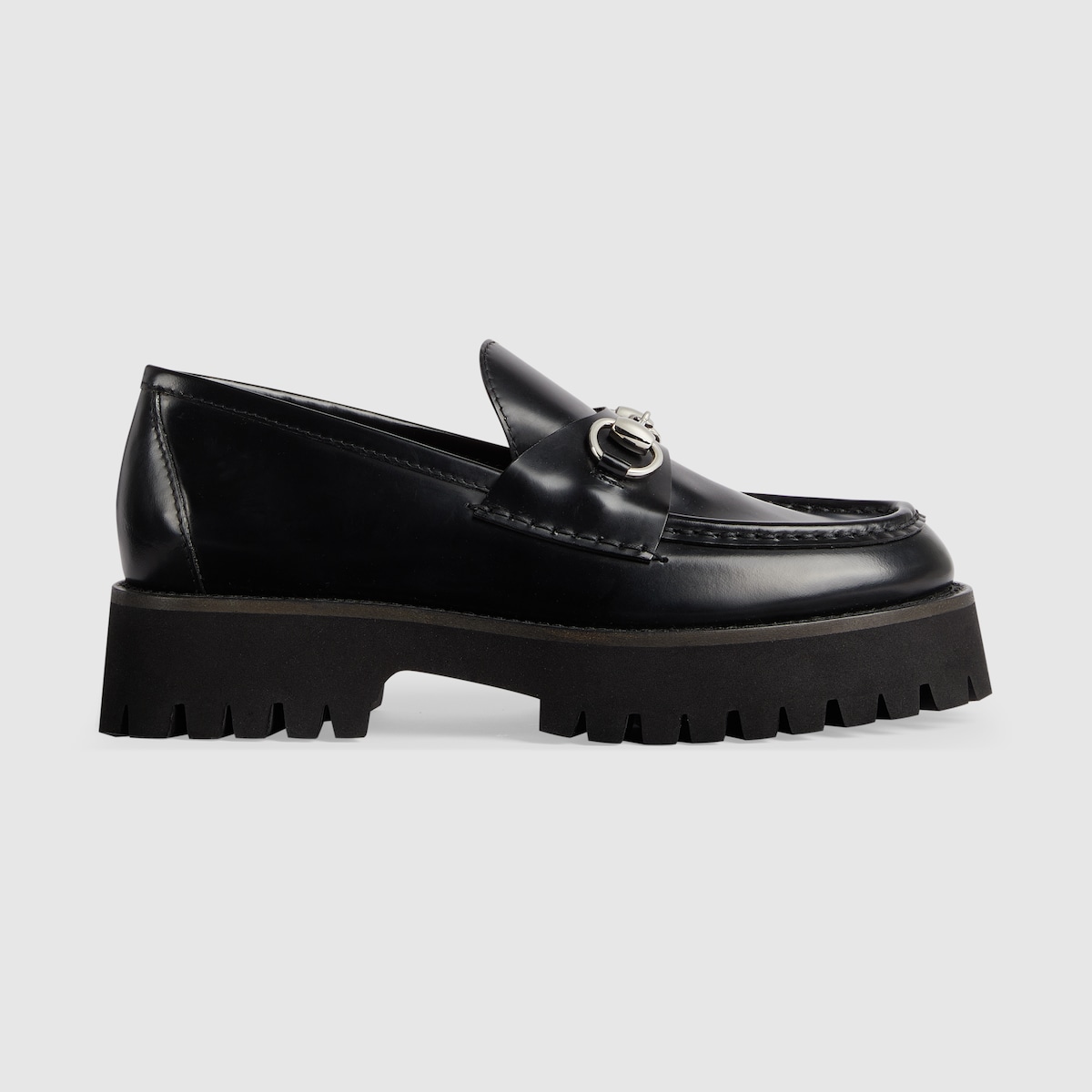 GUCCI Women s Loafer With Horsebit Black Leather