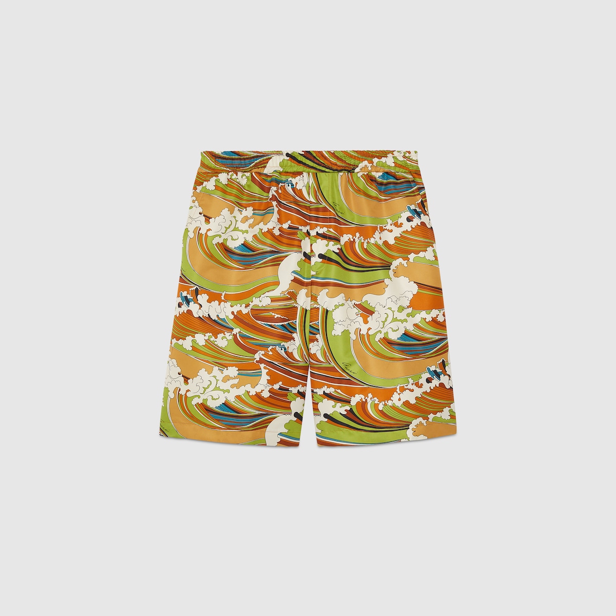Gucci waves print fabric shorts in multicolour GUCCI NZ