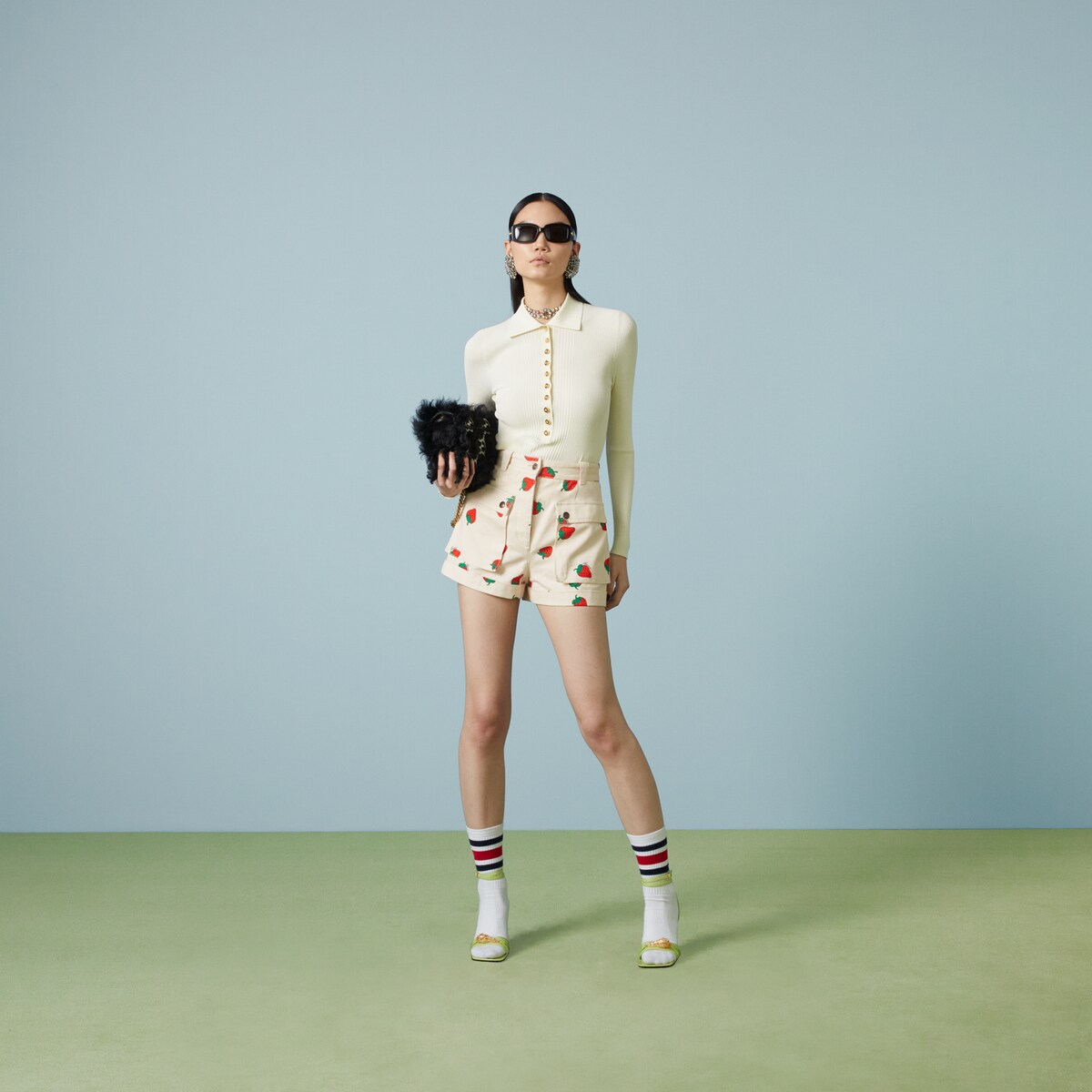 Gucci strawberry shorts hot sale