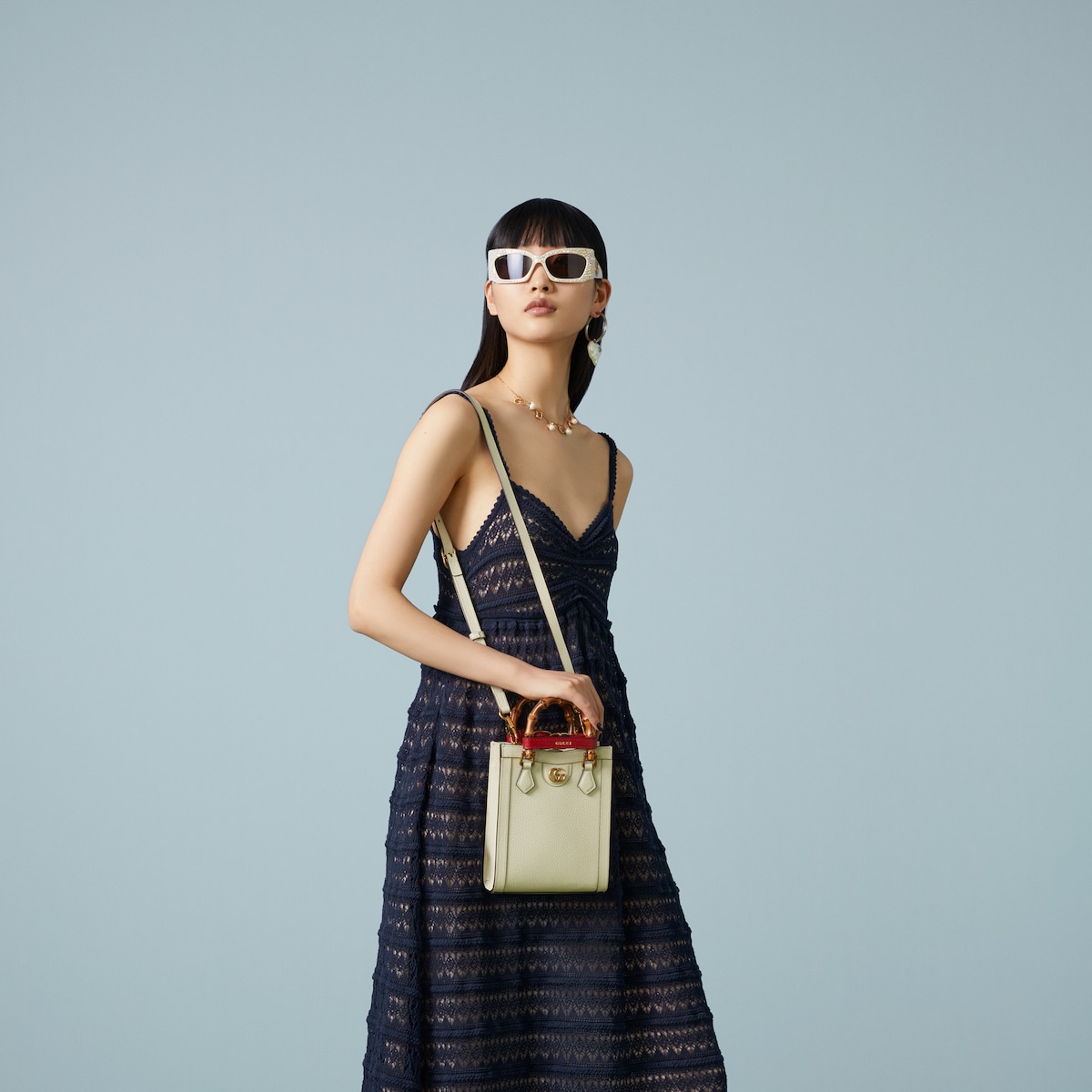 グッチ ダイアナ〕ミニ トートバッグ ・ホワイト レザー | GUCCI公式