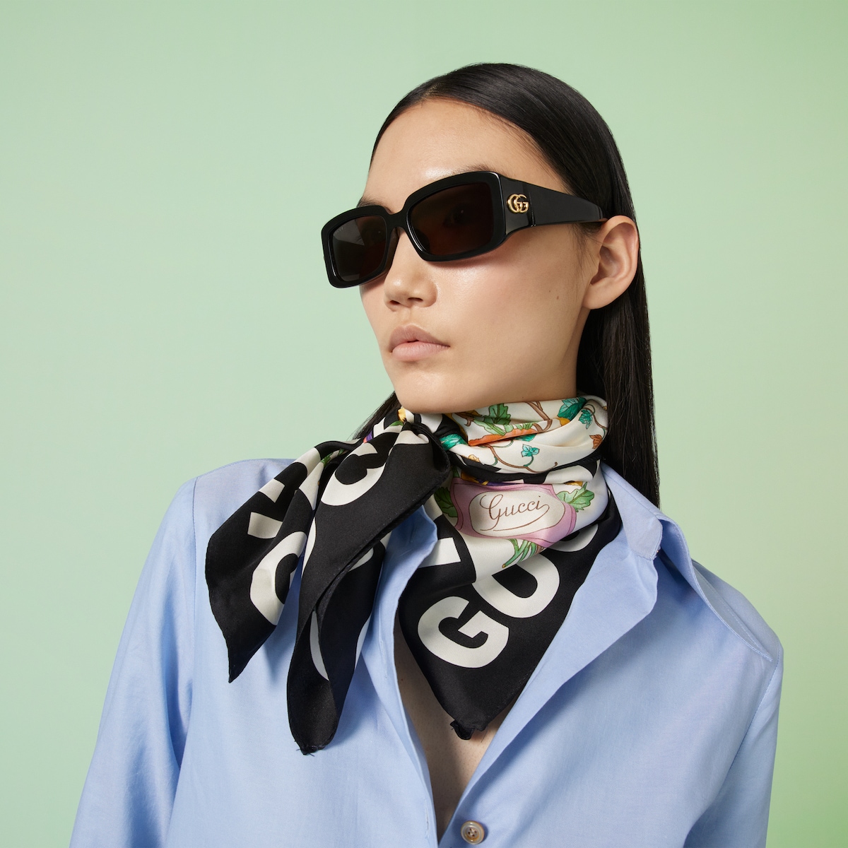 Gucci scarf women silk deals