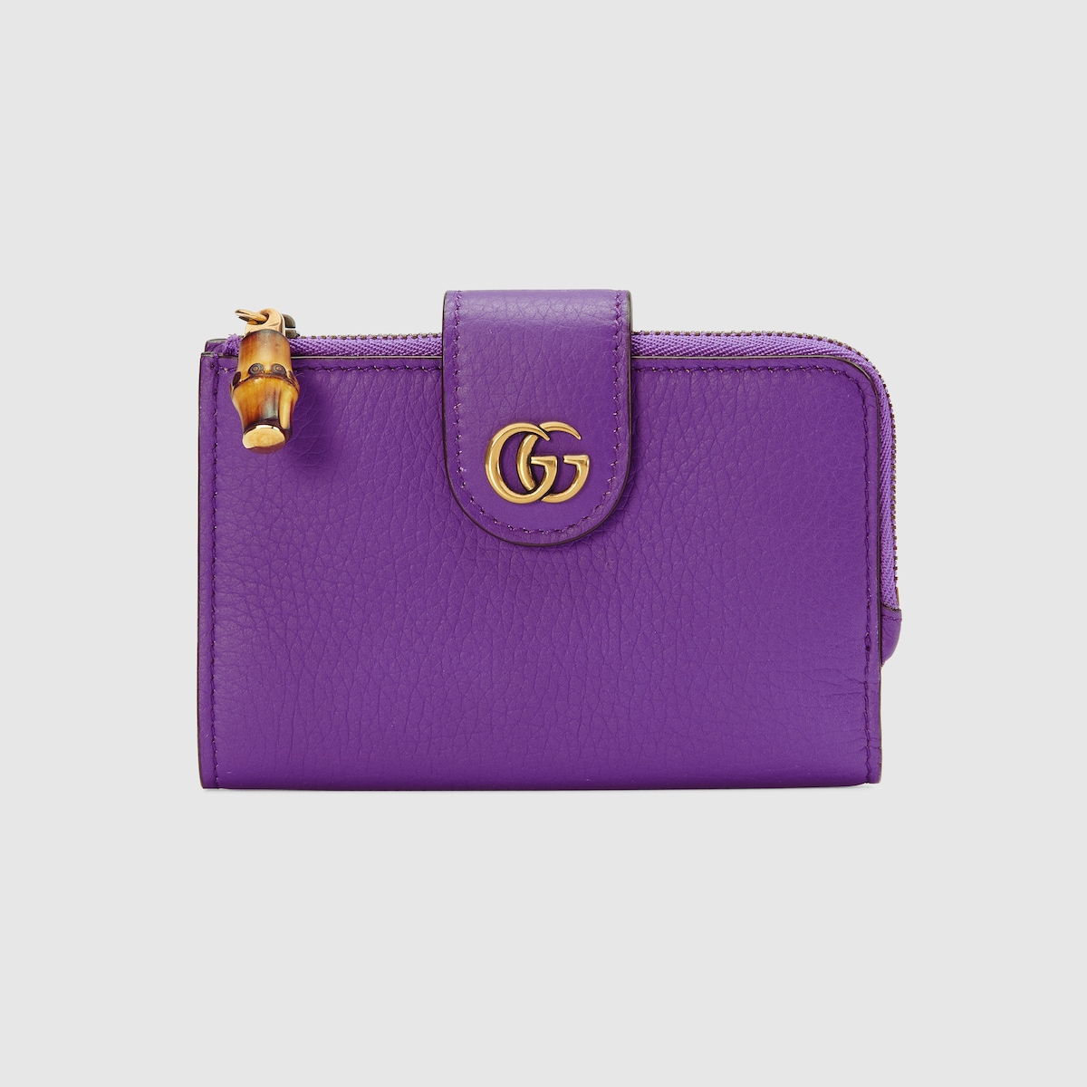 美品✨GUCCI 二つ折り シマ GG ダブルホック ラベンダー パープル 739498_AABXM_5235_009_080_0000